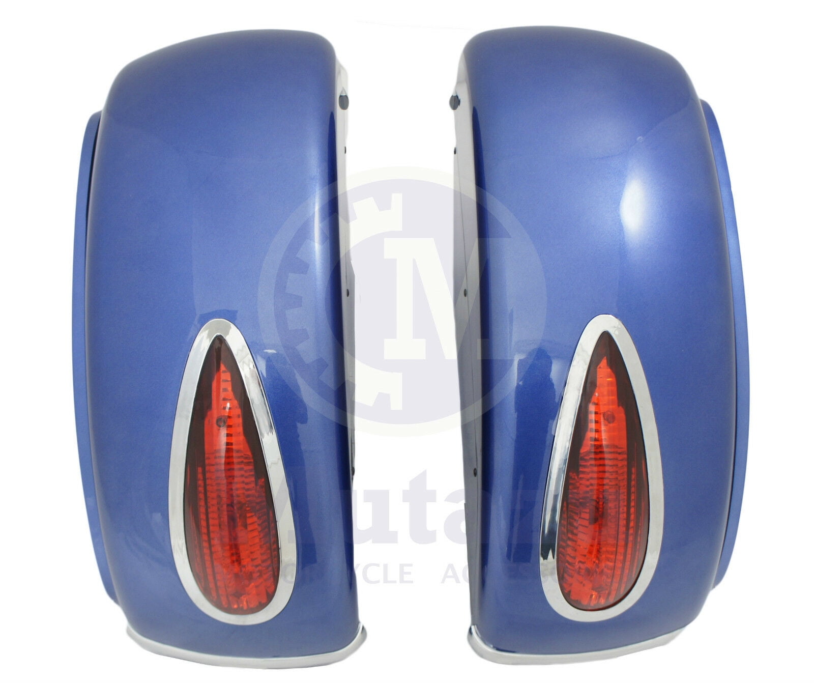 Mutazu MU Universal Motorcycle Hard Saddlebags (Cobalt Blue, Standard Size) 4kebl - Image 4