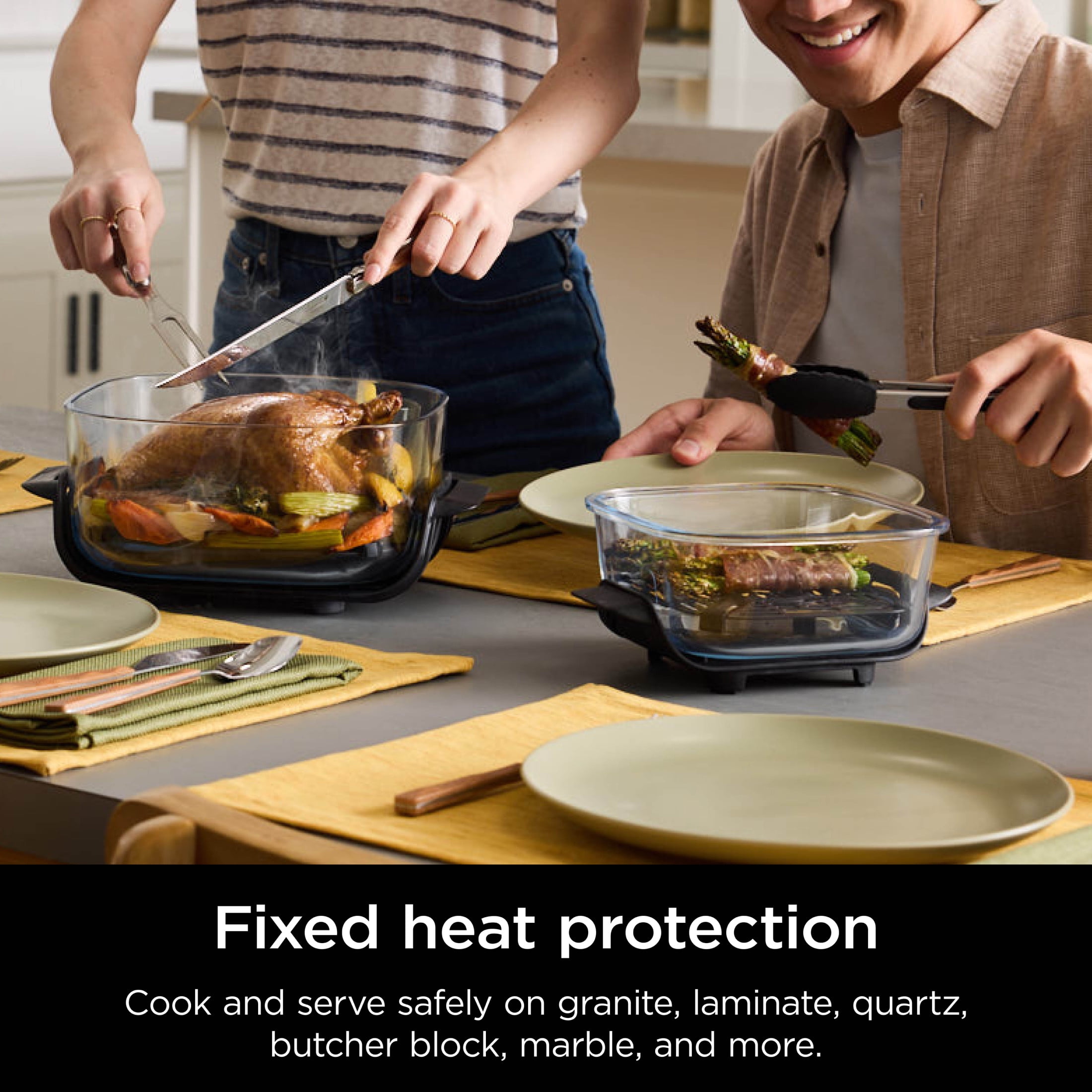 Ninja Crispi Glass Air Fryer 3-in-1 Portable Countertop Oven (White, 4 qt) iggs7