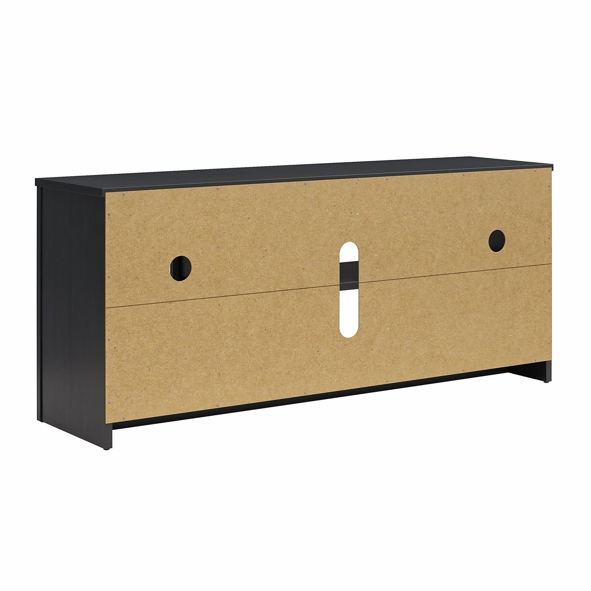 Mainstays Parsons TV Stand for TVs up to 50 in (Black Oak, 45.5 in W x 19.7 in H x 15.75 in D) rncyb