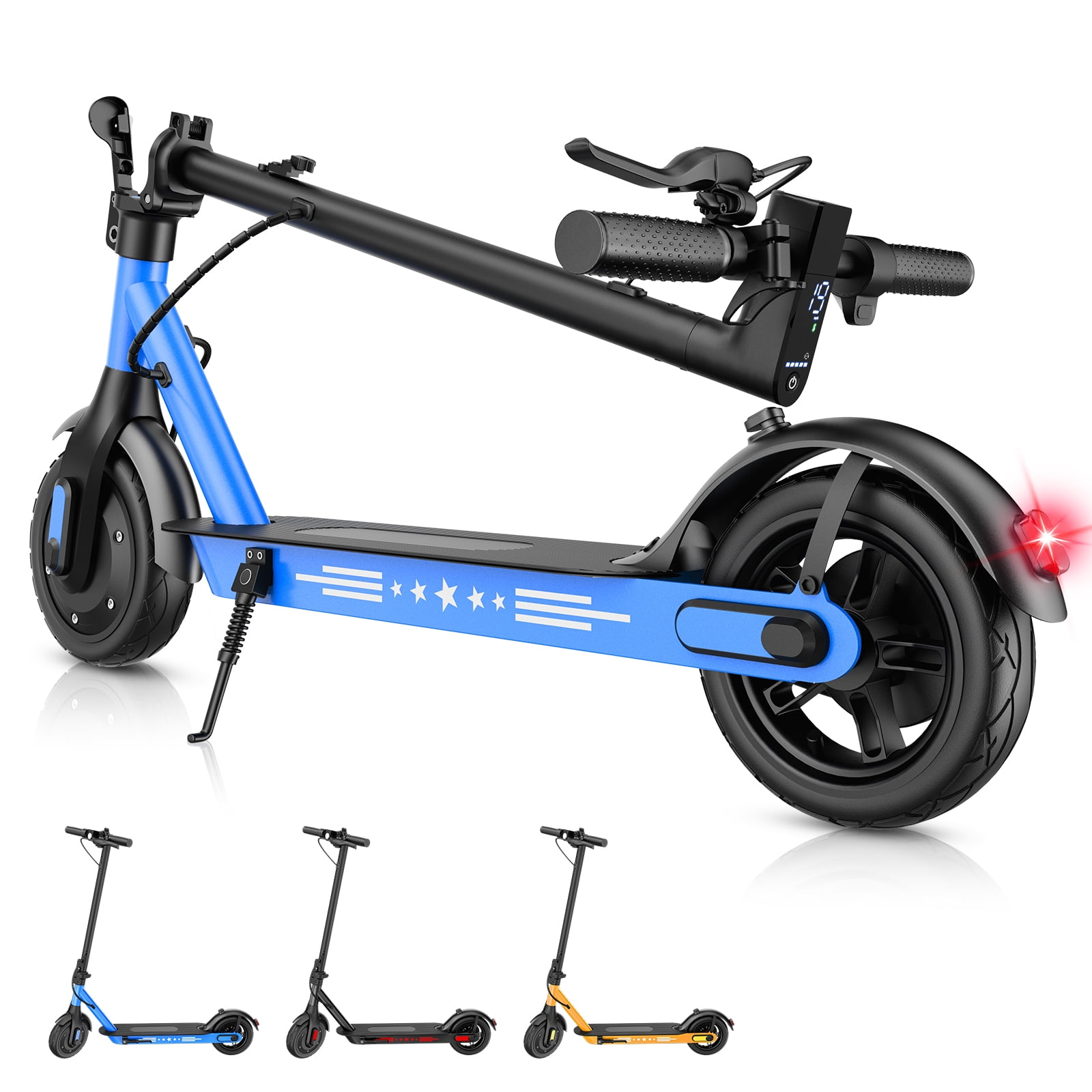 COCOMILA Electric Scooter for Adults, 350W Motor, 19MPH Foldable Commuter E-Scooter (Blue, 10 in Tires) lpa14