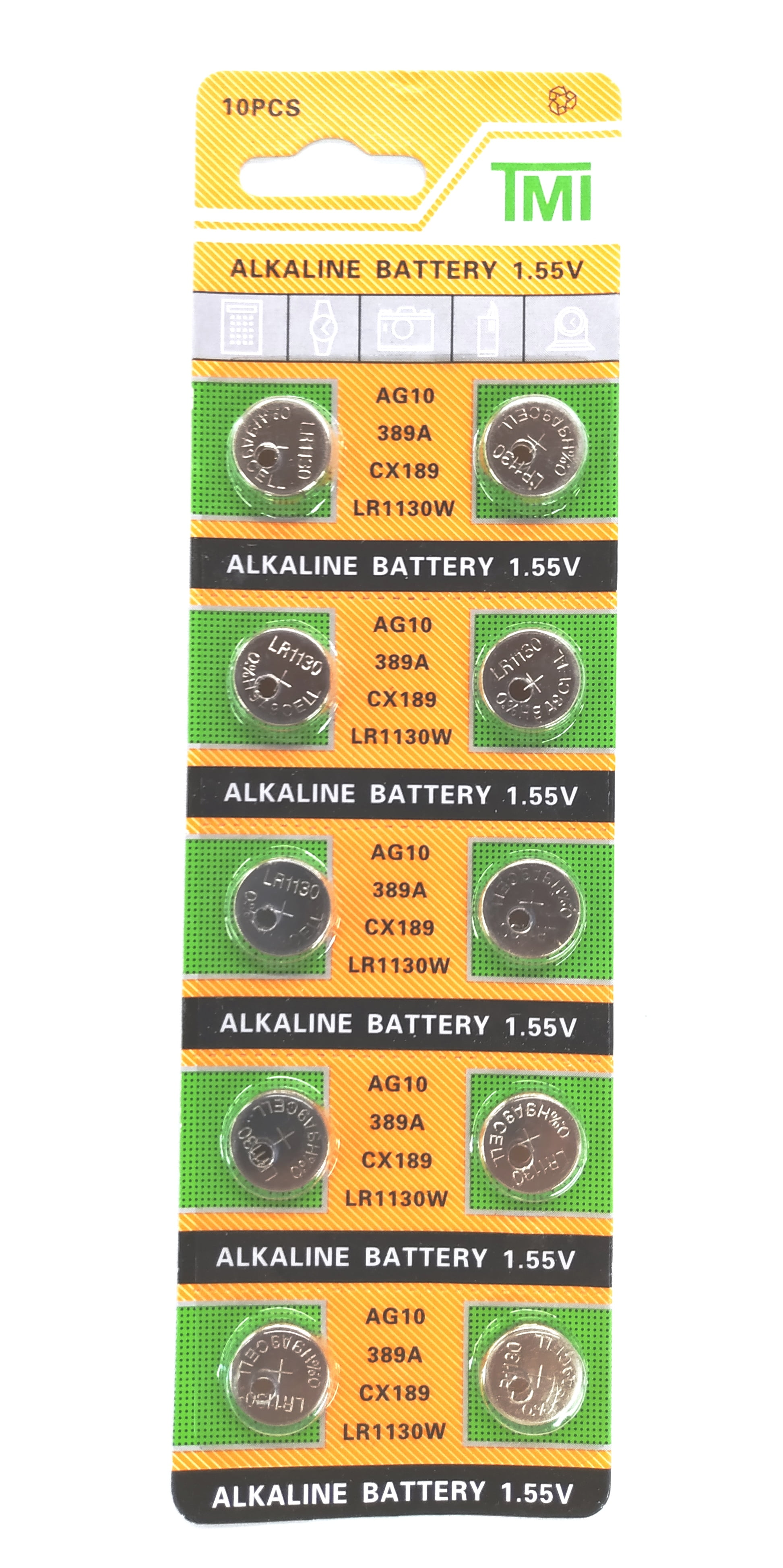 BBW AG10 LR1130 Alkaline Button Cell Battery 1.5V (Silver, 20 Pack) e669e