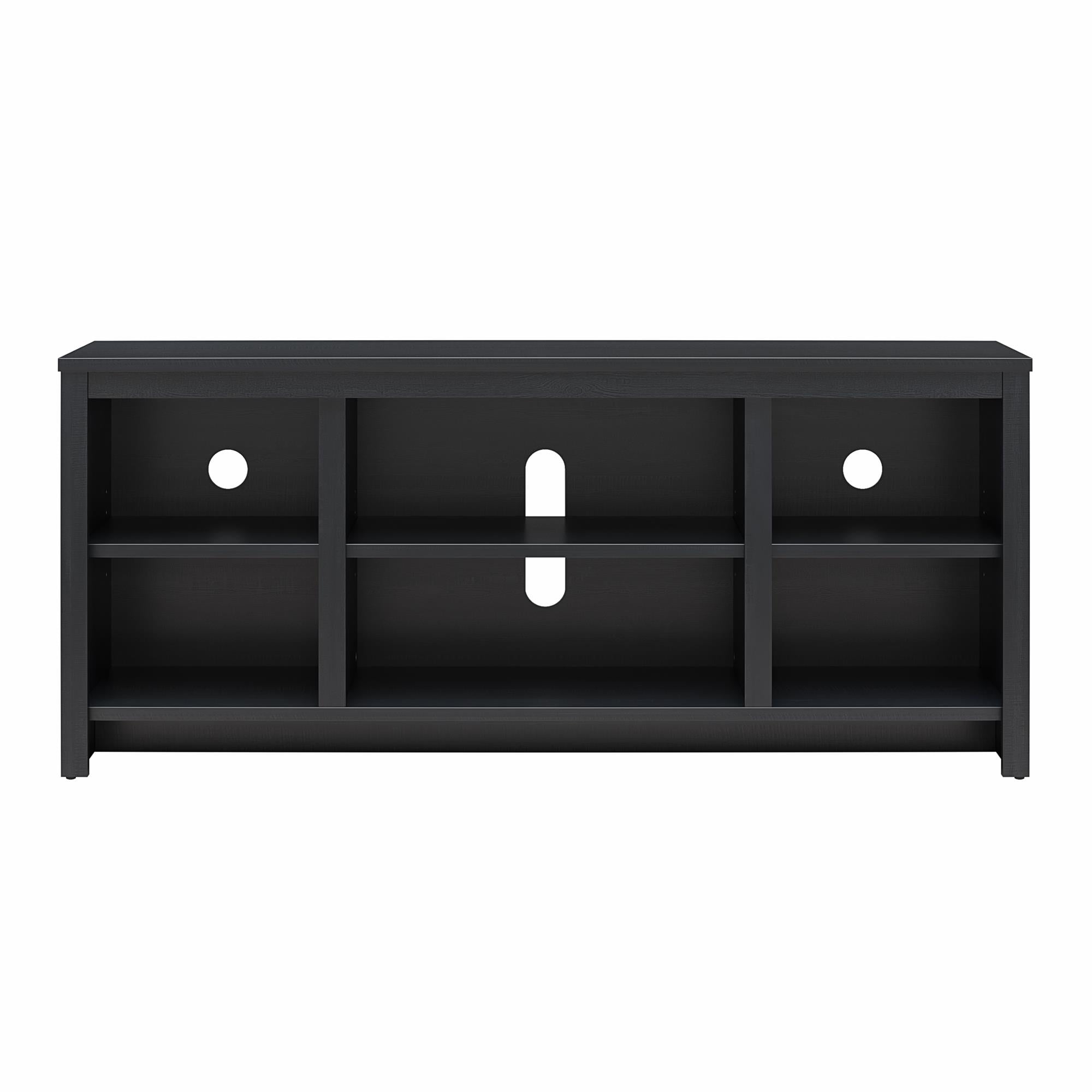 Mainstays Parsons TV Stand for TVs up to 50 in (Black Oak, 45.5 in W x 19.7 in H x 15.75 in D) rncyb