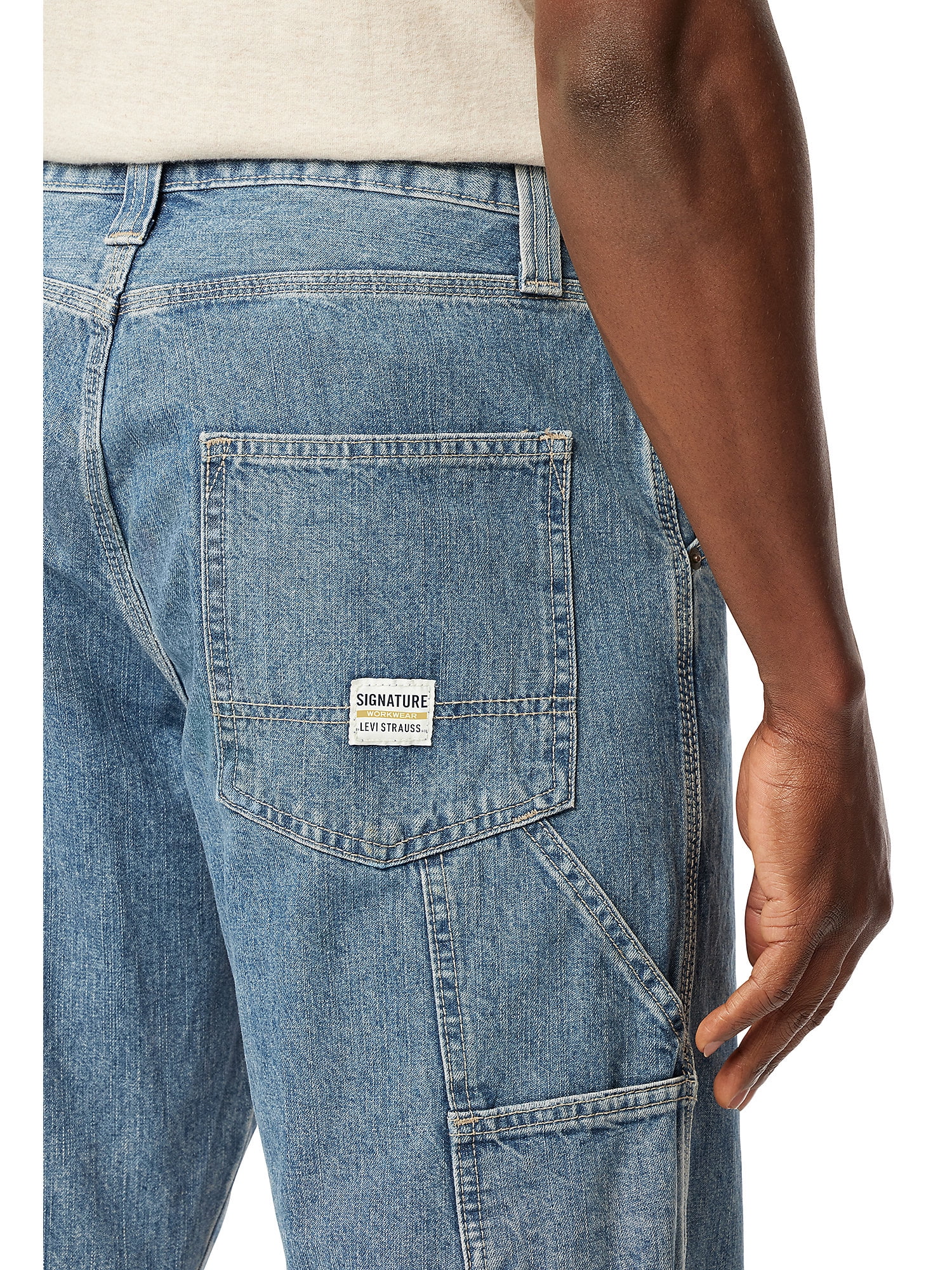 Levi Strauss Signature Men's Carpenter Jean (Blue, 44 in) boo8s