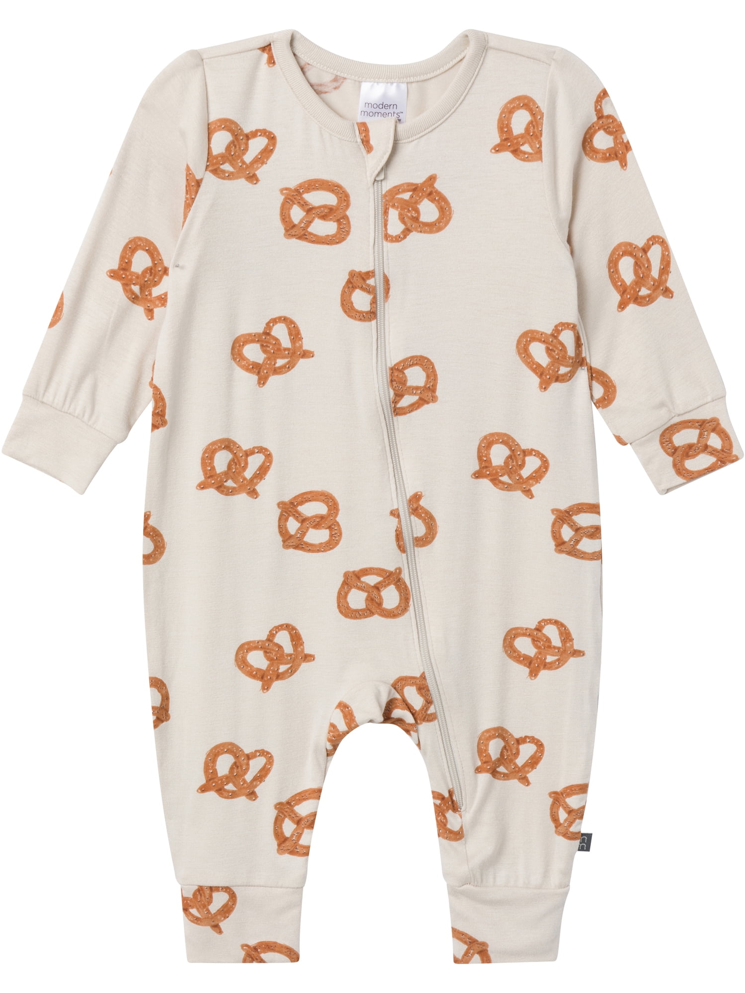 Modern Moments by Gerber Baby Neutral Super Soft Viscose Long Sleeve Coverall (Grey, Newborn) njde8