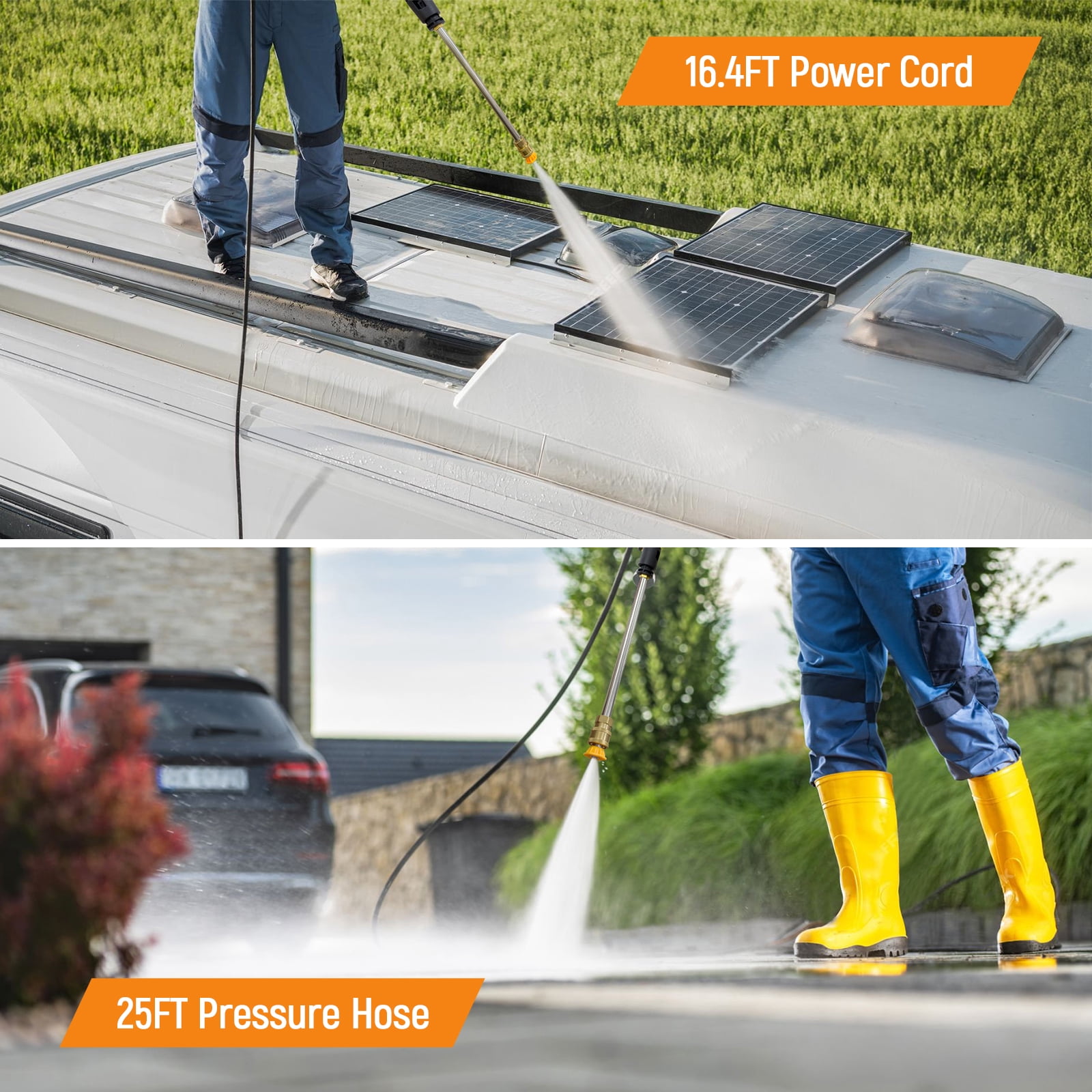 HONDMIN Electric Pressure Washer 4200 PSI 2.5 GPM (25 ft Hose, 16.9 fl oz Foam Cannon) t46hn