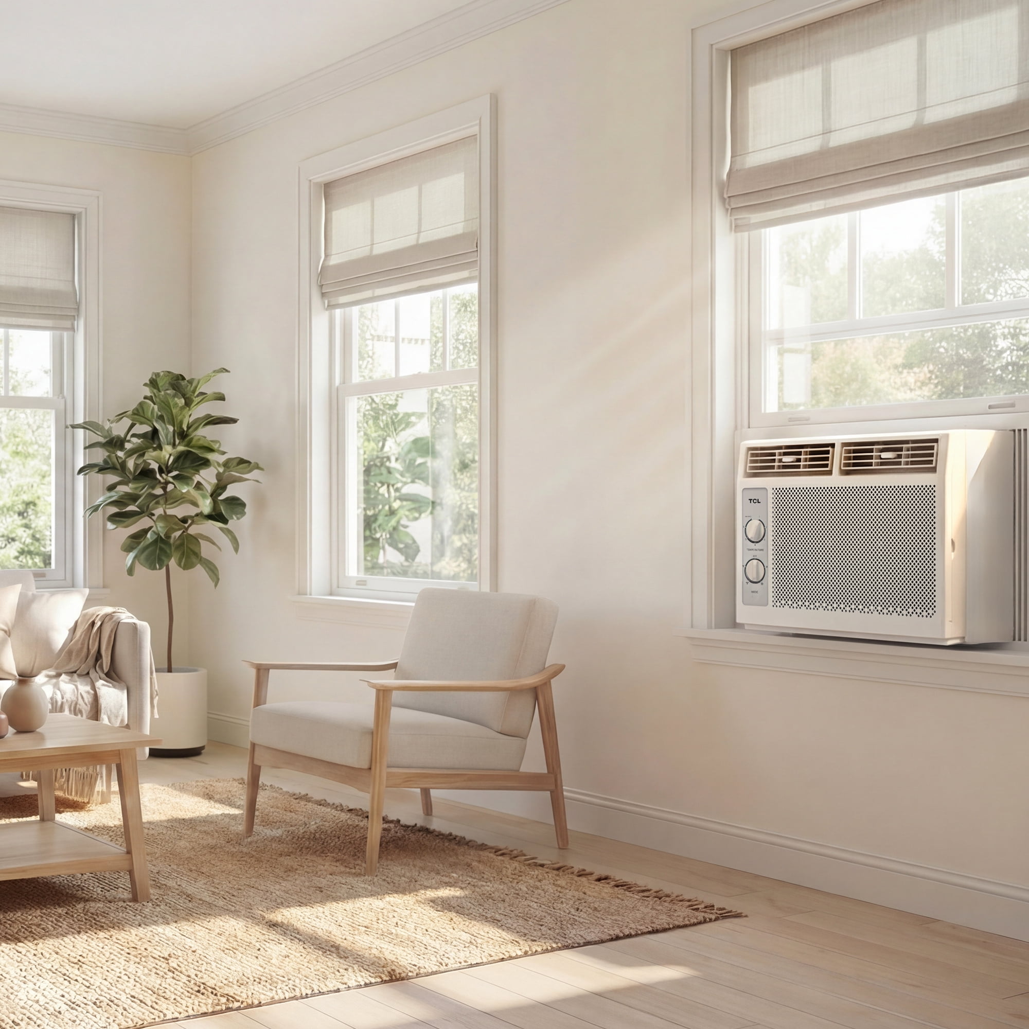 TCL 5,000 BTU Mechanical Window Air Conditioner (White, 150 Sq ft Coverage) icinw