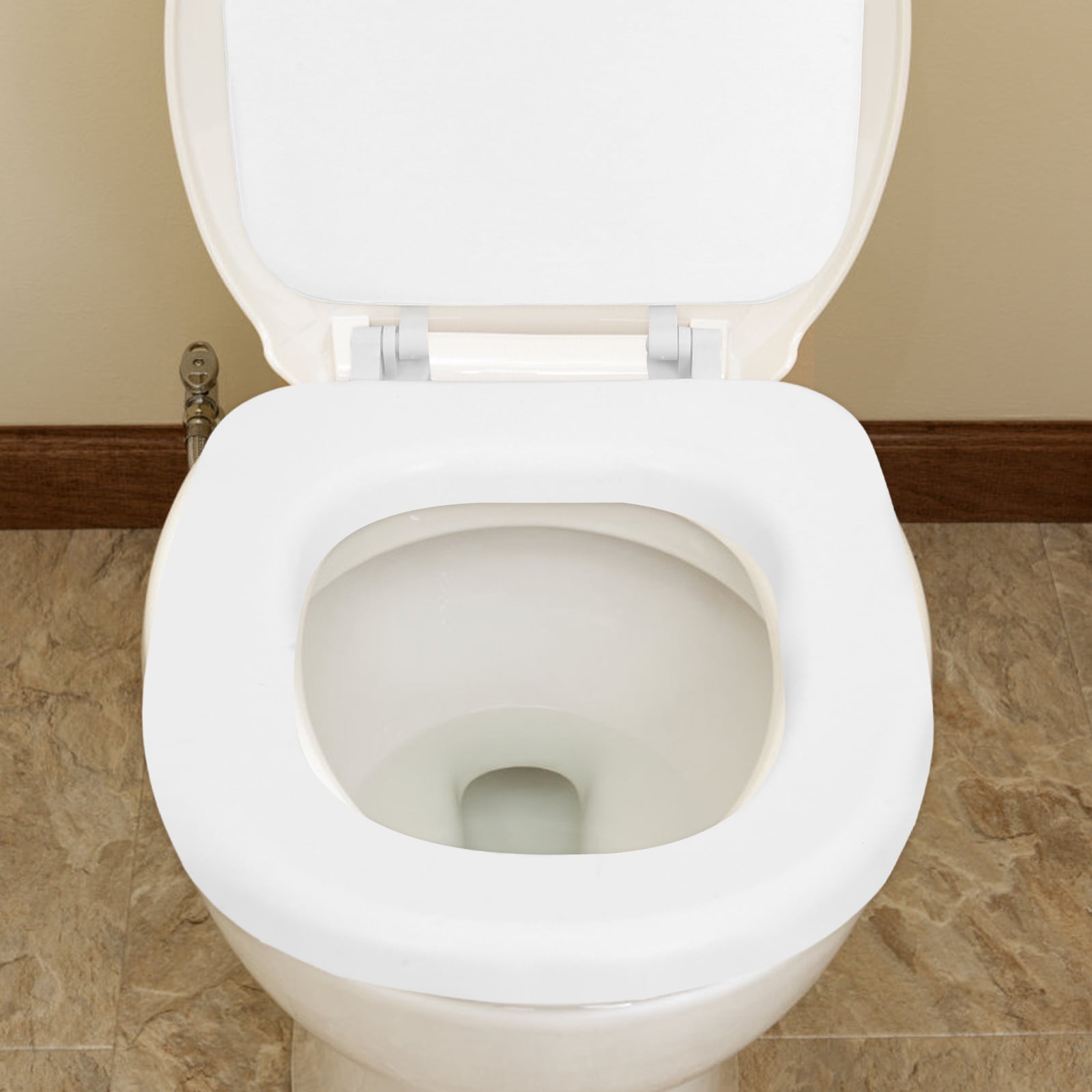 CRAFTHROU Padded Toilet Seat Cushion for Bathrooms and RVs, Enhanced Support, Elongated (White, 15.6x12.4x1 in) k2a77