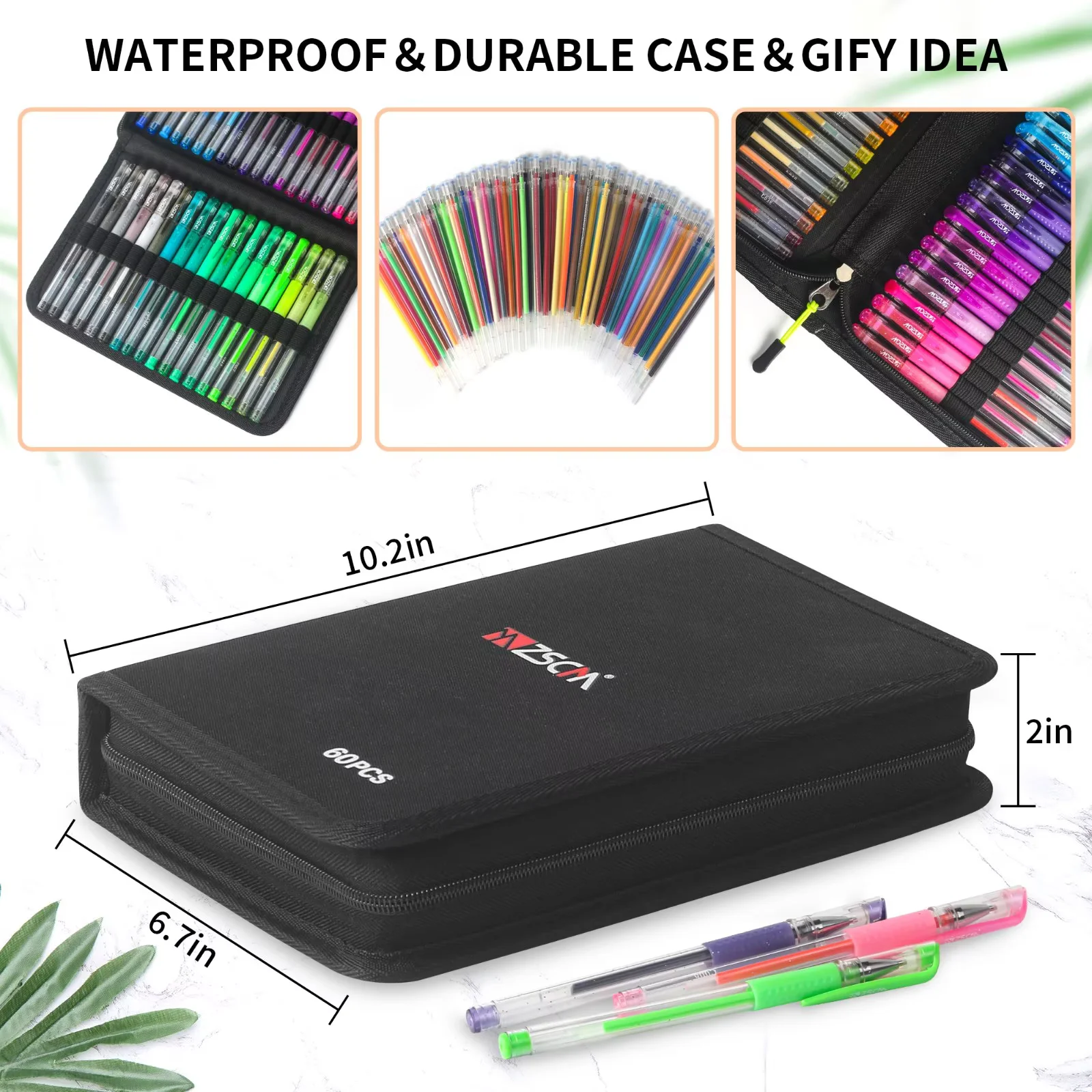 ZSCM Gel Pens Set for Adult Coloring and Journaling, Fine Point Markers with Refills (60 Colors, 120 Piece Set) a0505