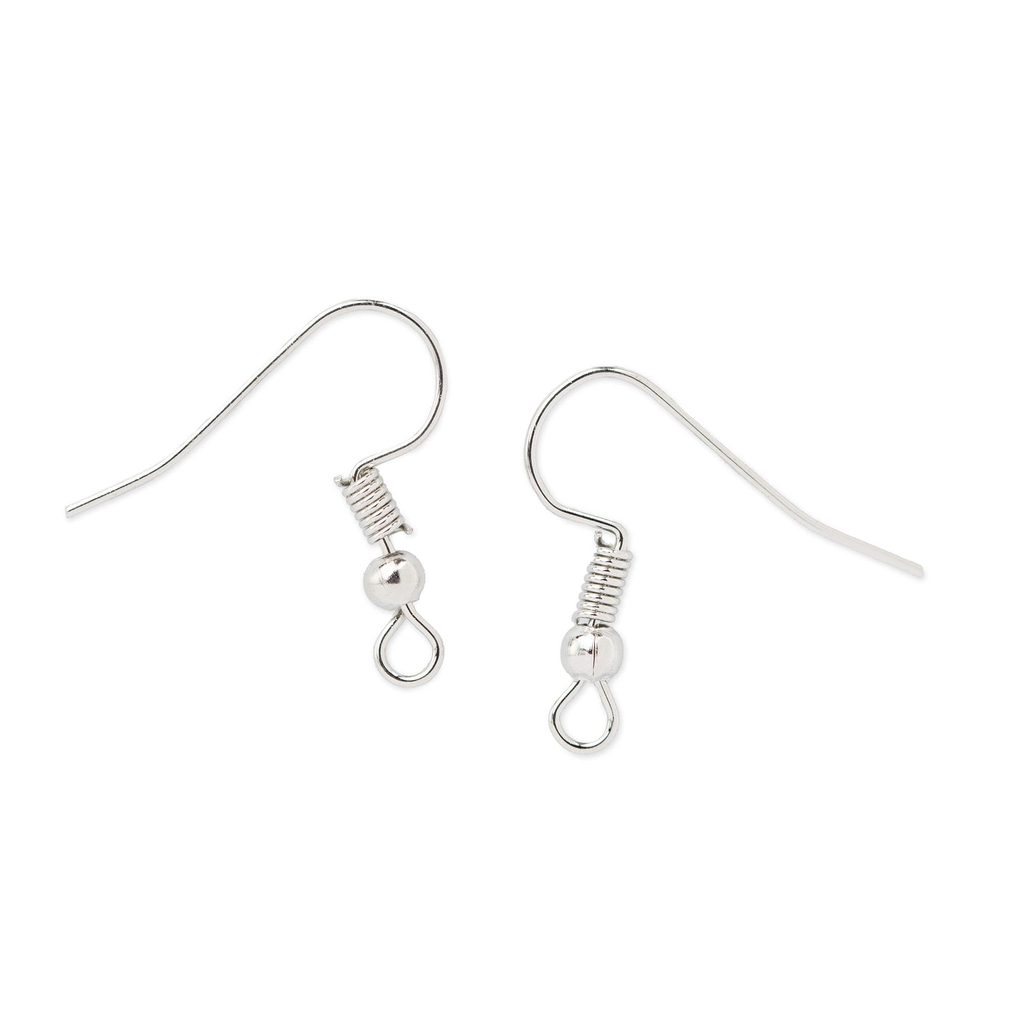 Cousin Metal Fishhook Earwires for Jewelry Making, Durable Craft Findings (Silver, 136 Pieces) 0p4yt