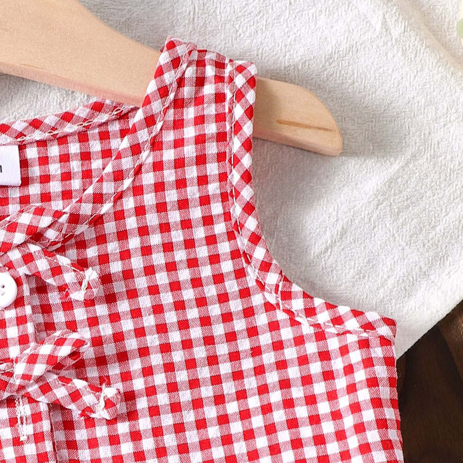 TOWED22 Toddler Girl Summer 2-Piece Set Spaghetti Strap Cami and Floral Shorts (Red, 6-9 M) 6jny6
