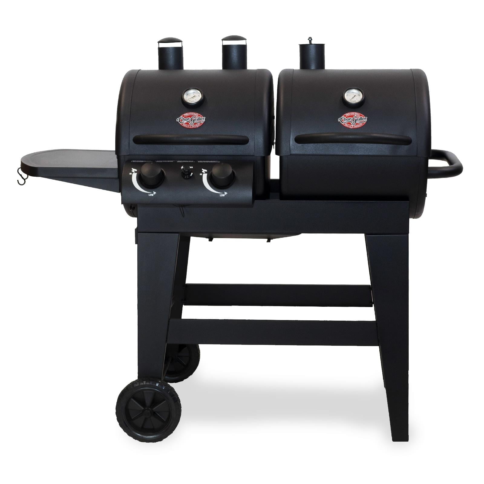 Char-Griller Dual Function Gas and Charcoal Grill (Black, 24000 BTU) f80wu