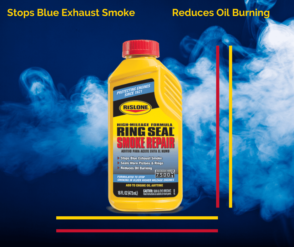Rislone High Mileage Ring Seal Smoke Repair Automotive Oil Additive (16 oz) mt8b1