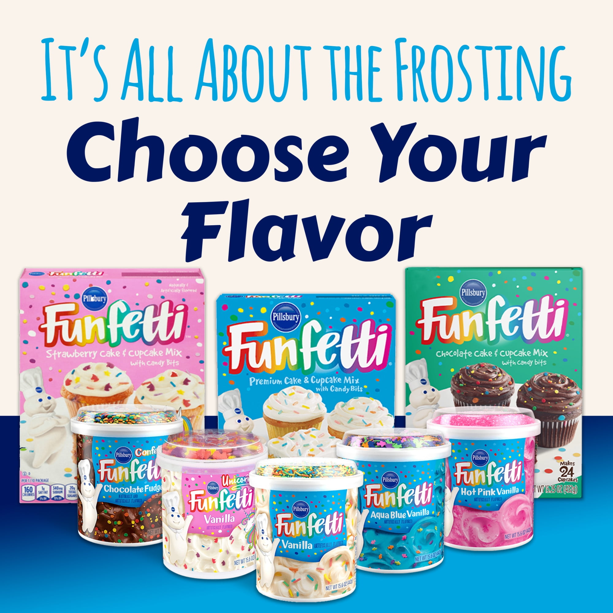 Pillsbury Funfetti Vanilla Frosting with Pink Sprinkles (Hot Pink, 15.6 oz) hynmd
