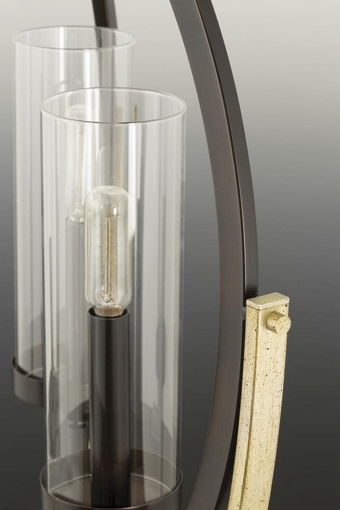 Progress Lighting Evoke 3-Light Chandelier, Antique Bronze Finish with Clear Glass Shades (20 in Diameter) cxj5y