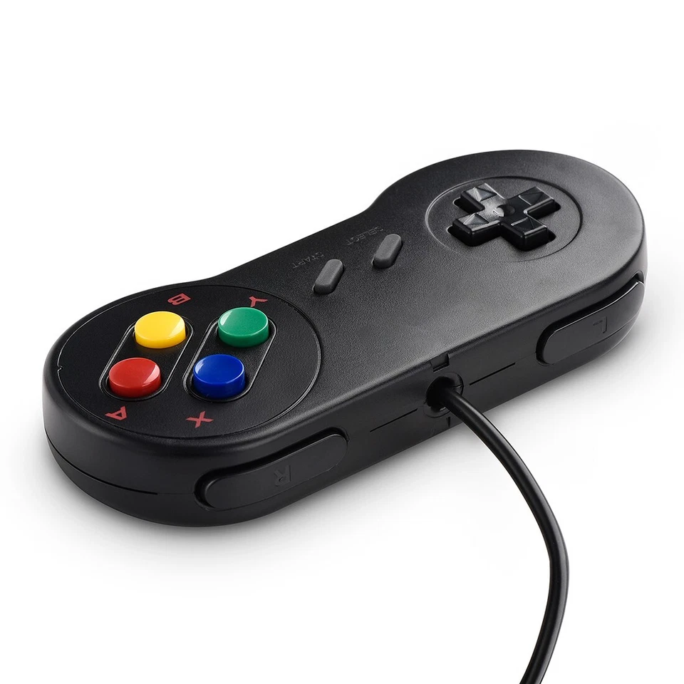 Rhea Wired USB Game Controller for Super Nintendo PC and Mac (Classic Retro Style, 1 Pack) f3gh4