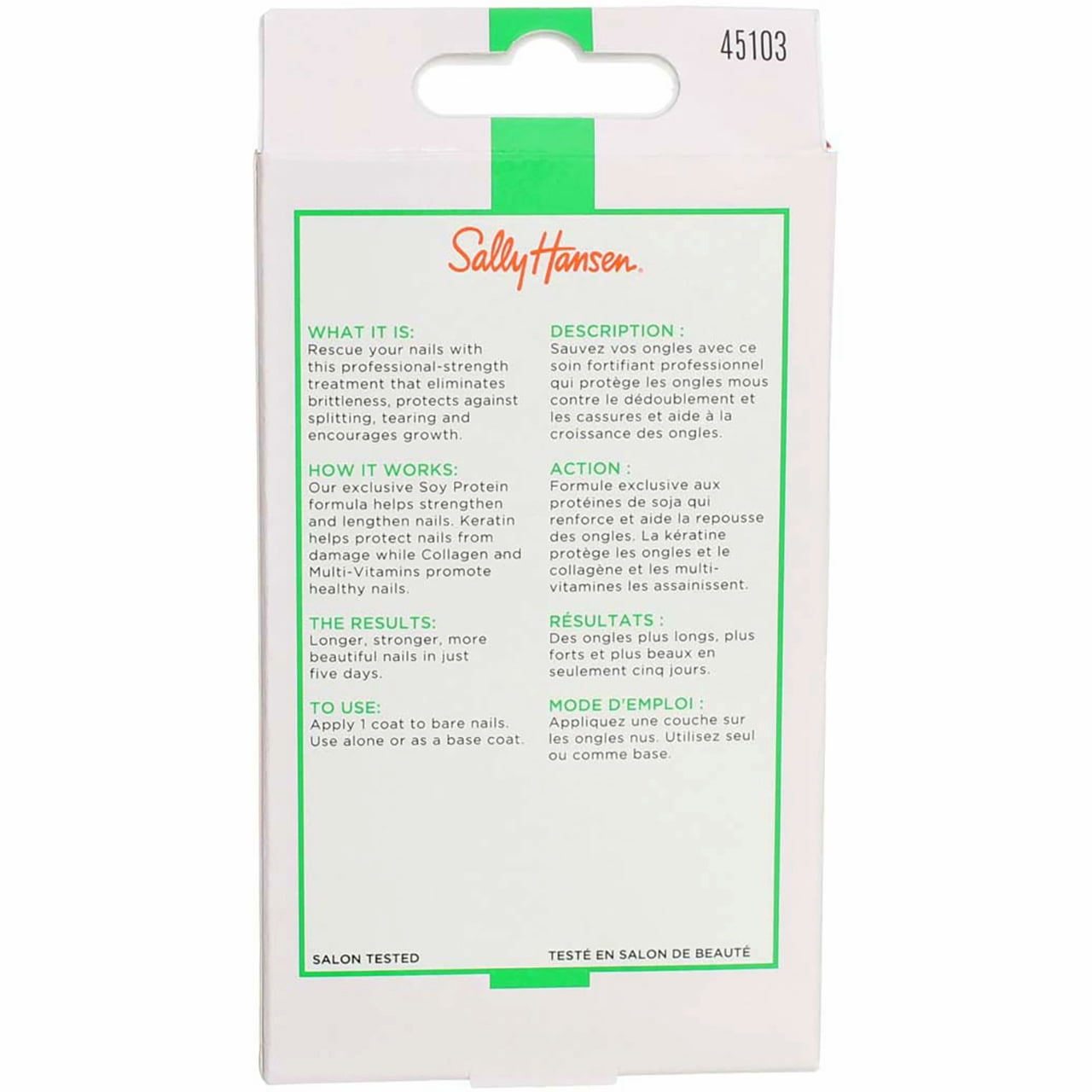 Sally Hansen Nailgrowth Miracle Serum, Strengthening Nail Treatment (Clear, 0.45 oz, Pack of 2) q74dx