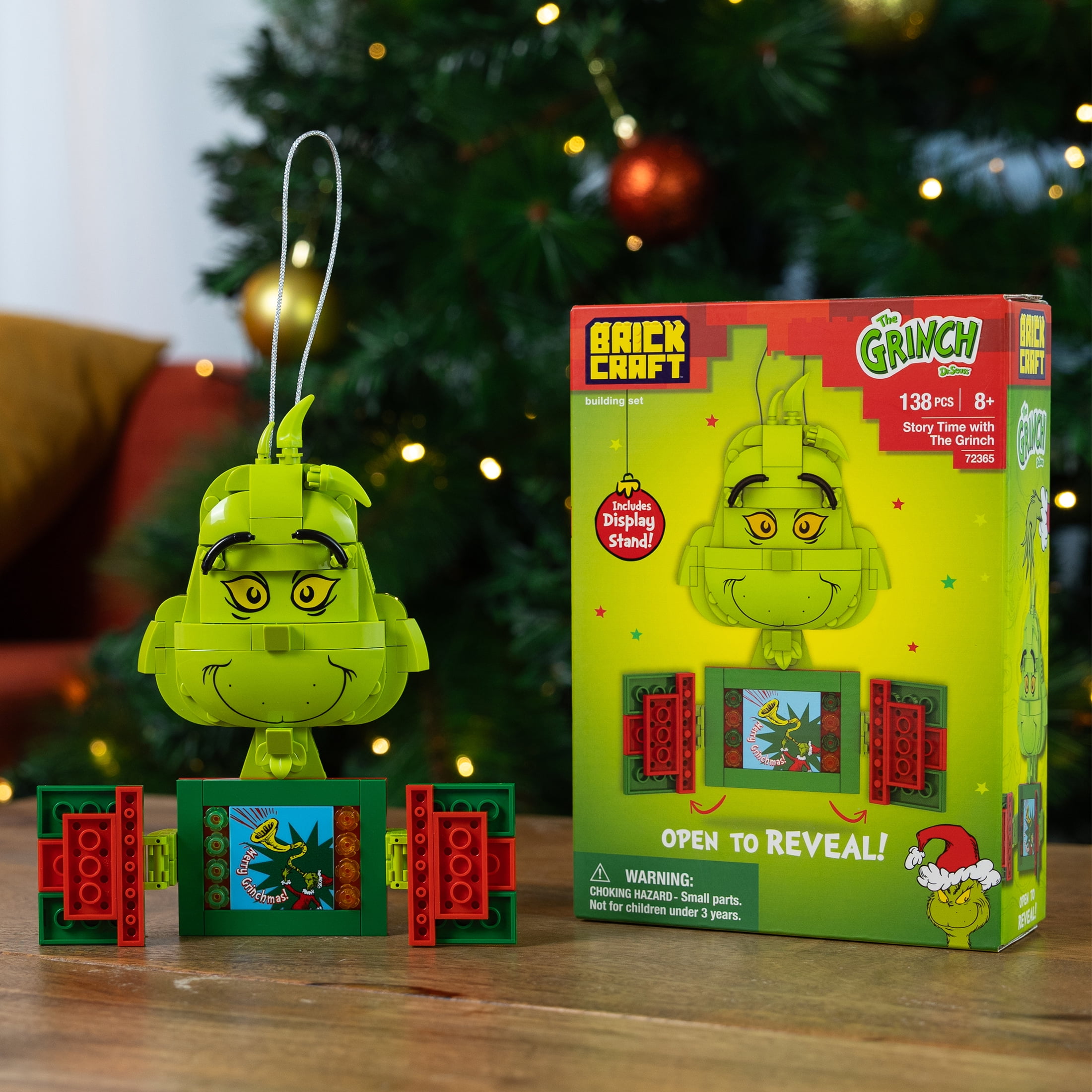 Brickcraft The Grinch Story Time Decoration Building Kit (Holiday Collectible, 138-Piece Set) 8ixmy