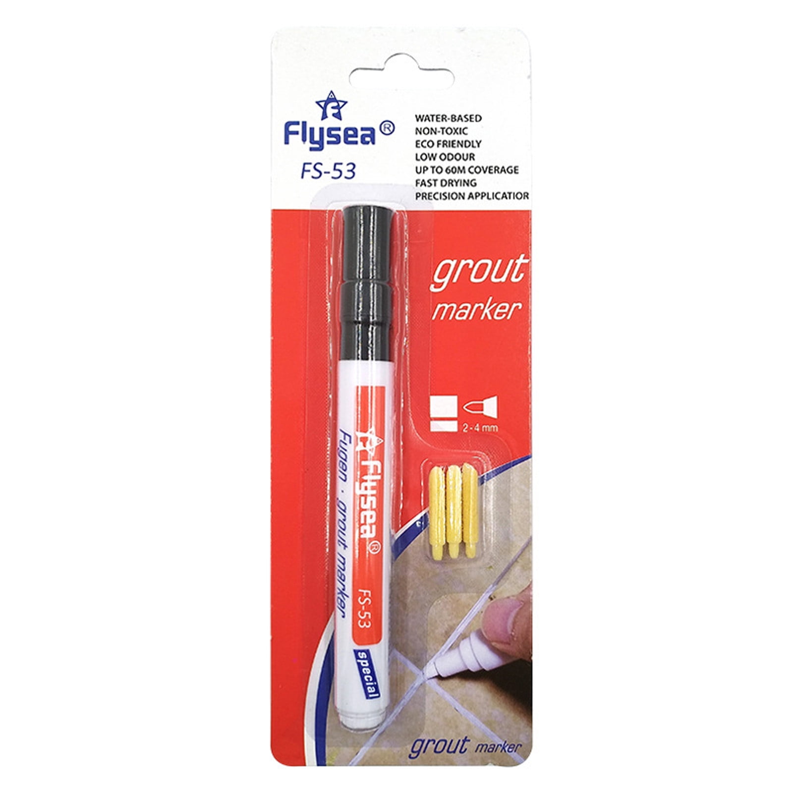 GZSZGIQ Tile Grout Repair Marker Pen Waterproof Gap Restorer for Bathroom and Kitchen (Black, 7.71x0.74 in) 0ebuz