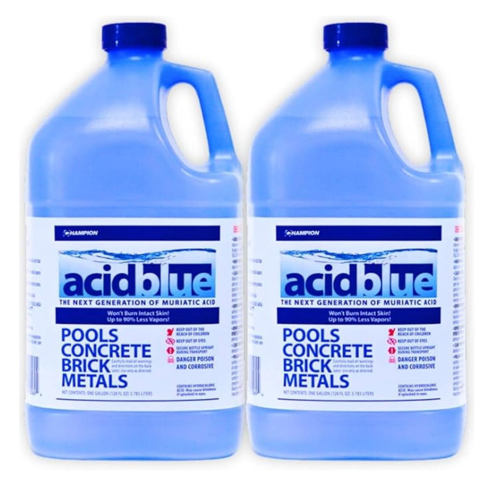 WALJBLWAL Acid Blue Low Fume Muriatic Acid for Swimming Pools and Spas (Blue, 256 fl oz) 6ejnj