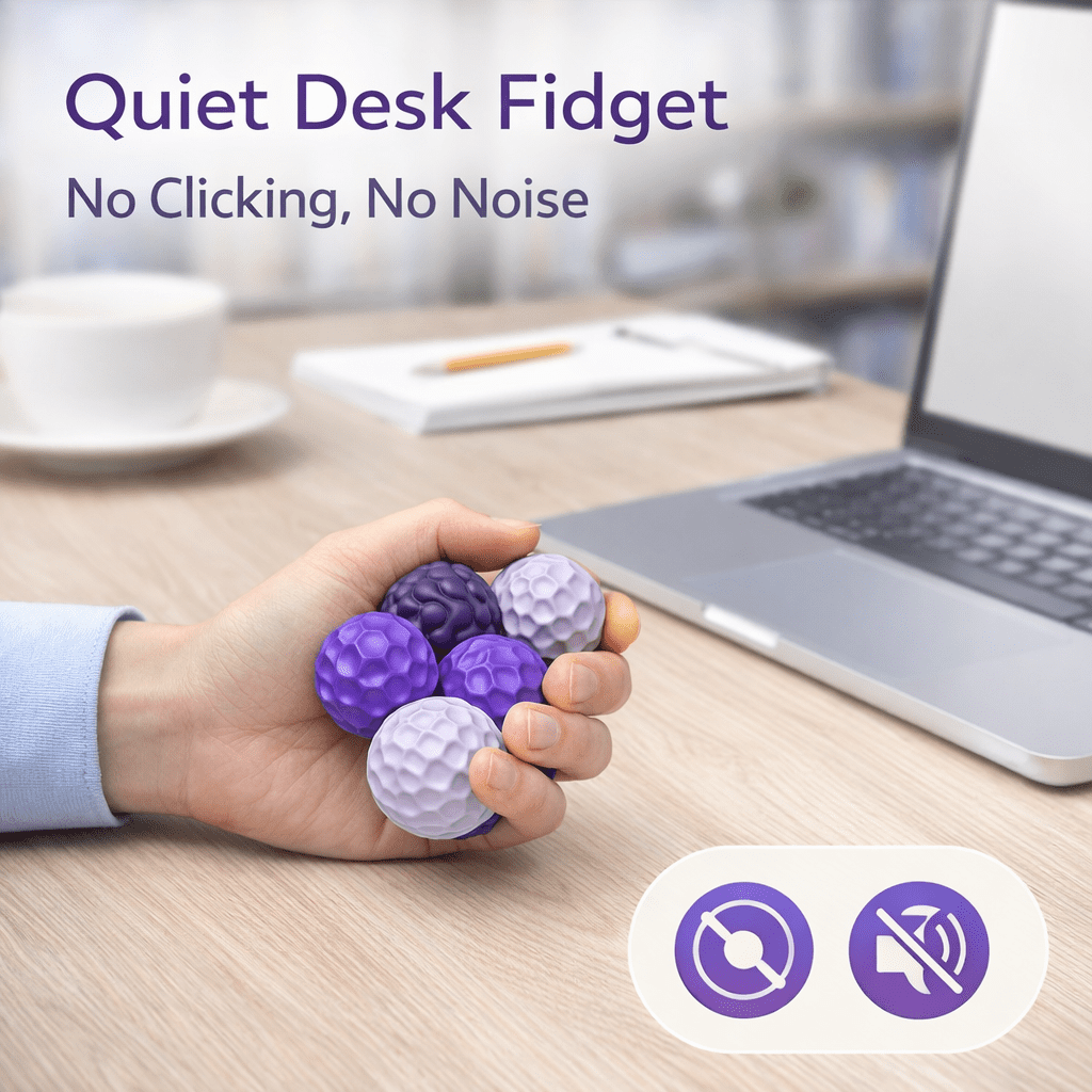 Kywib Magnetic Fidget Balls Sensory Desk Toy Set (Purple, 12 Pieces) 8taut