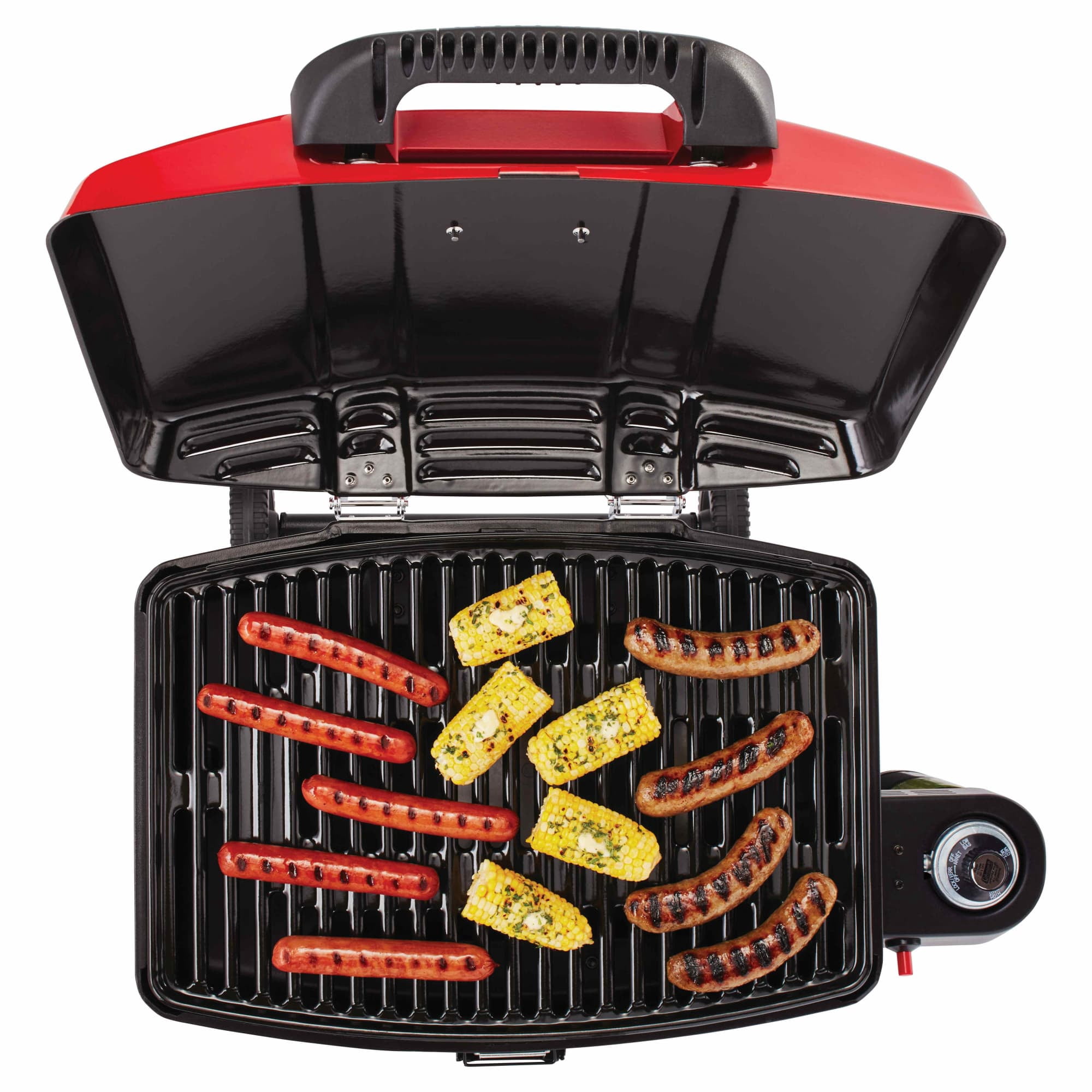 Coleman RoadTrip Sportster Propane Gas Grill Portable Outdoor Cooking Stove (Red, 225 sq. in.) q53h3