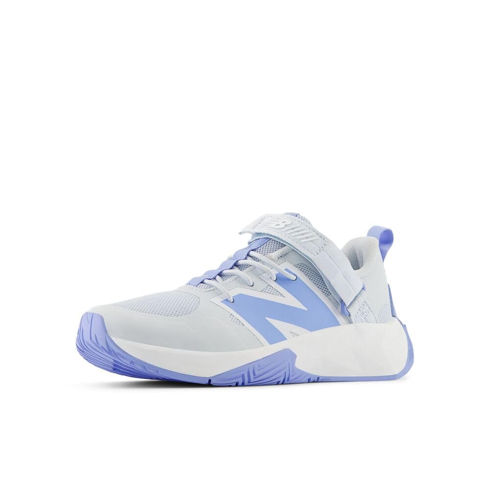 New Balance FuelCell Play V1 Kids Running Shoes, Hook and Loop Athletic Sneakers (Ice Blue, 12 W Little Kid) brg8w