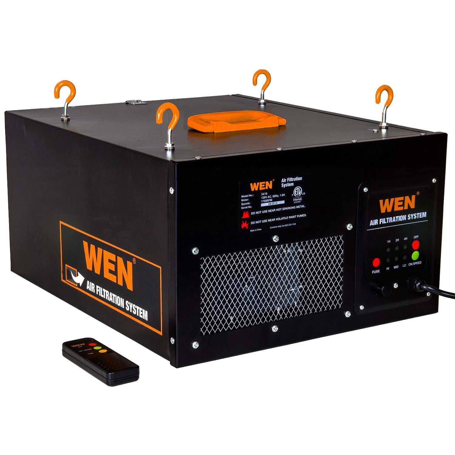 WEN 3410 3-Speed Remote Controlled Air Filtration System (400 CFM) lhs0f