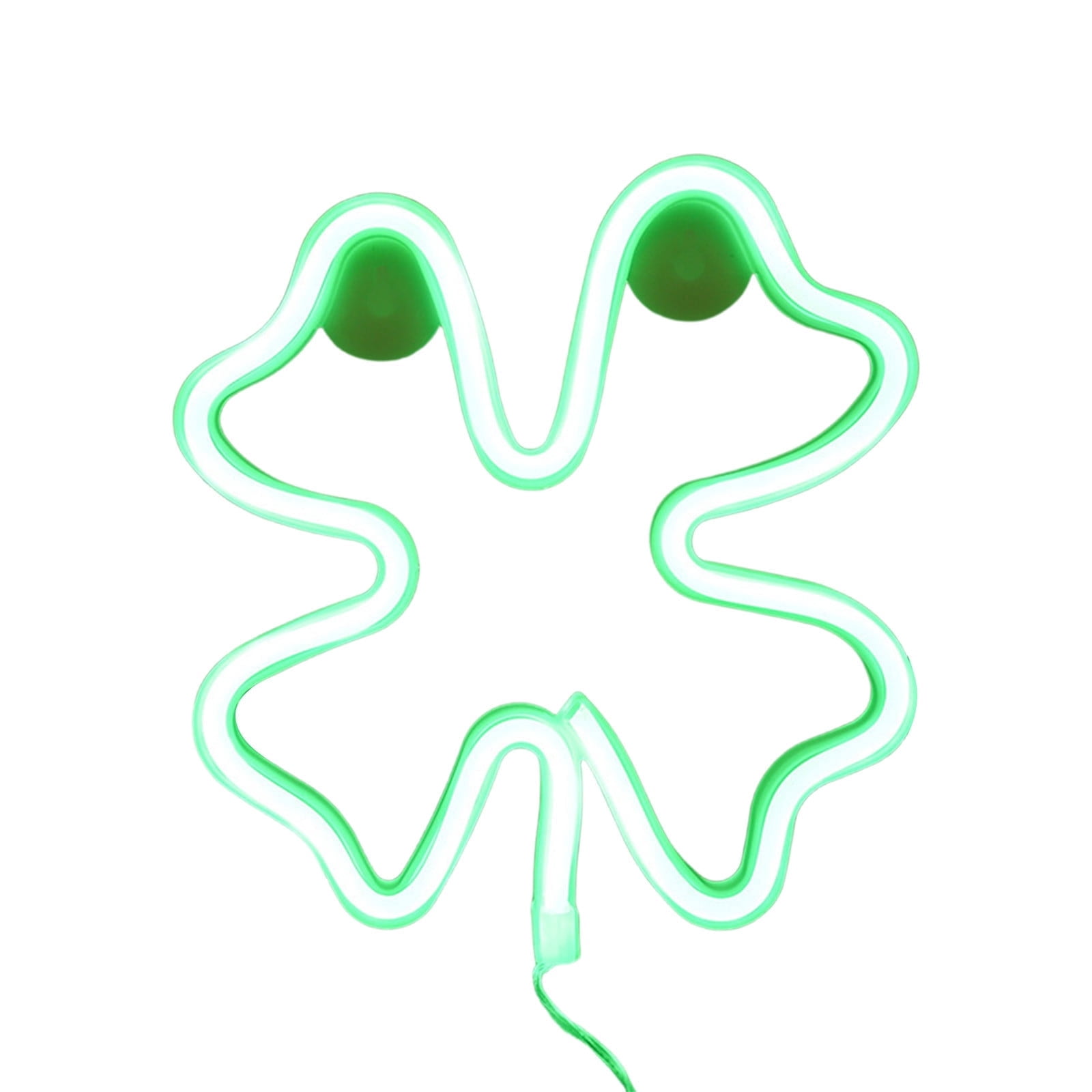 Dwellis St. Patrick's Day LED Hanging Clover Light, Shamrock Window Decor with Suction Cups (Green, 1 Count) blky1