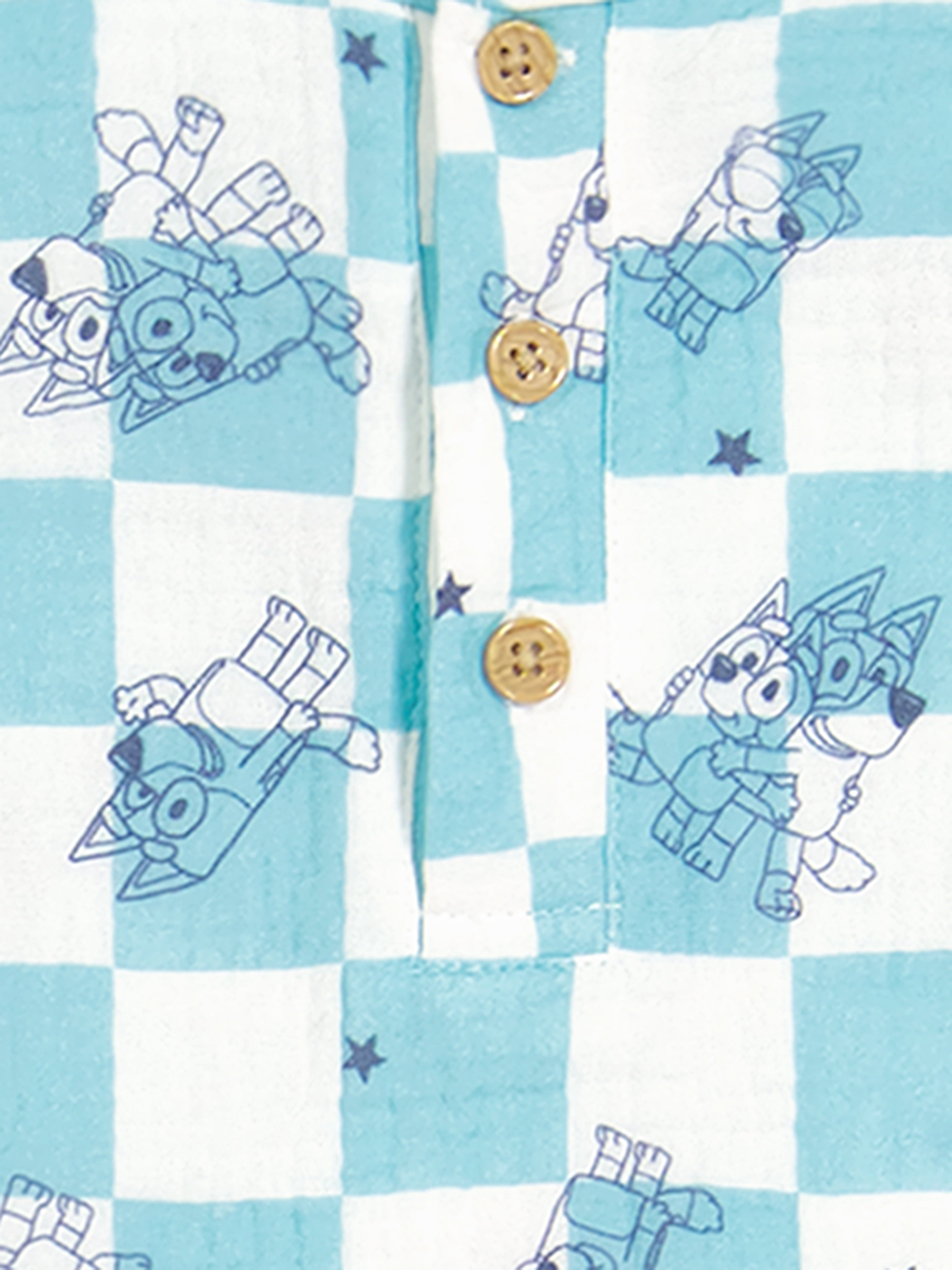 Bluey Baby Boy 2 Pack Rompers (Blue, 0-24 Months) aon5h