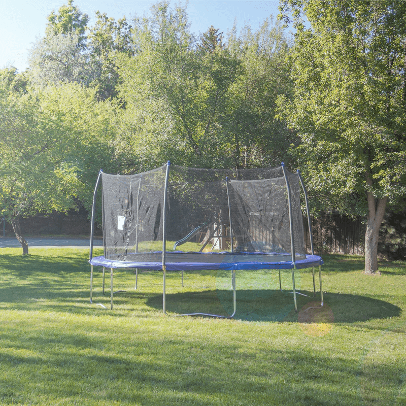 Skywalker Trampolines 16 ft Round Outdoor Trampoline with Safety Enclosure Net (16 ft) 3h2hm
