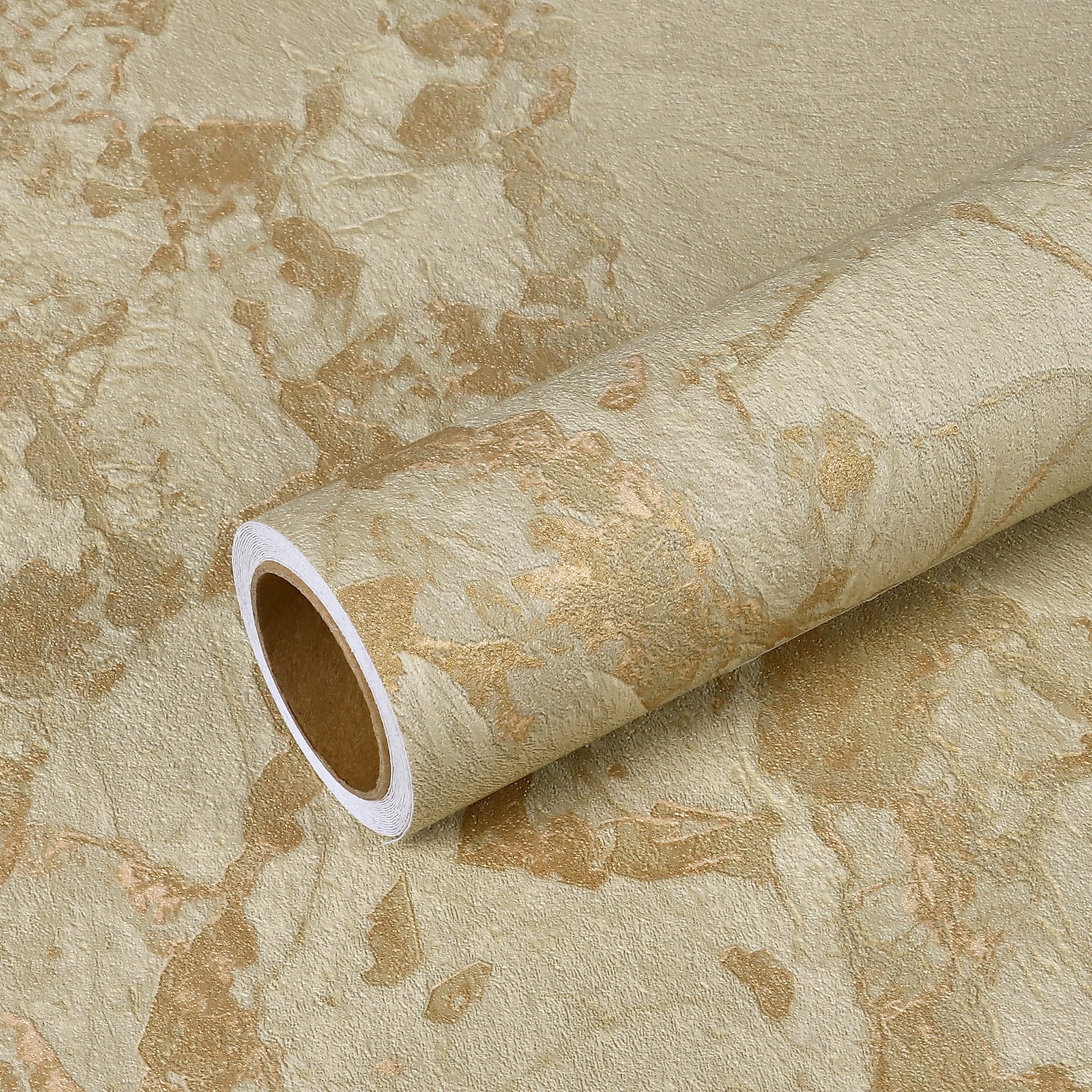 VEELIKE Gold Marble Contact Paper, Waterproof Peel and Stick Vinyl Wallpaper for Kitchen Countertops and Cabinets (Gold, 15.7 in x 118 in) fnx24