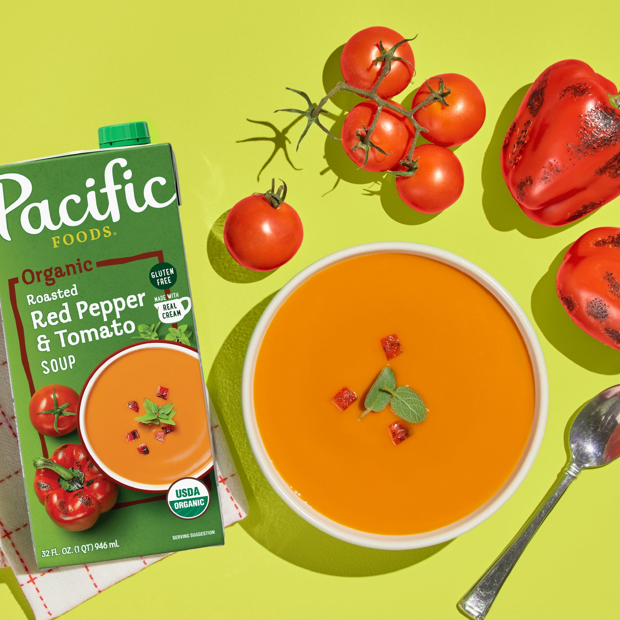 Pacific Foods Organic Roasted Red Pepper and Tomato Soup (Red, 32 oz) tp2rn