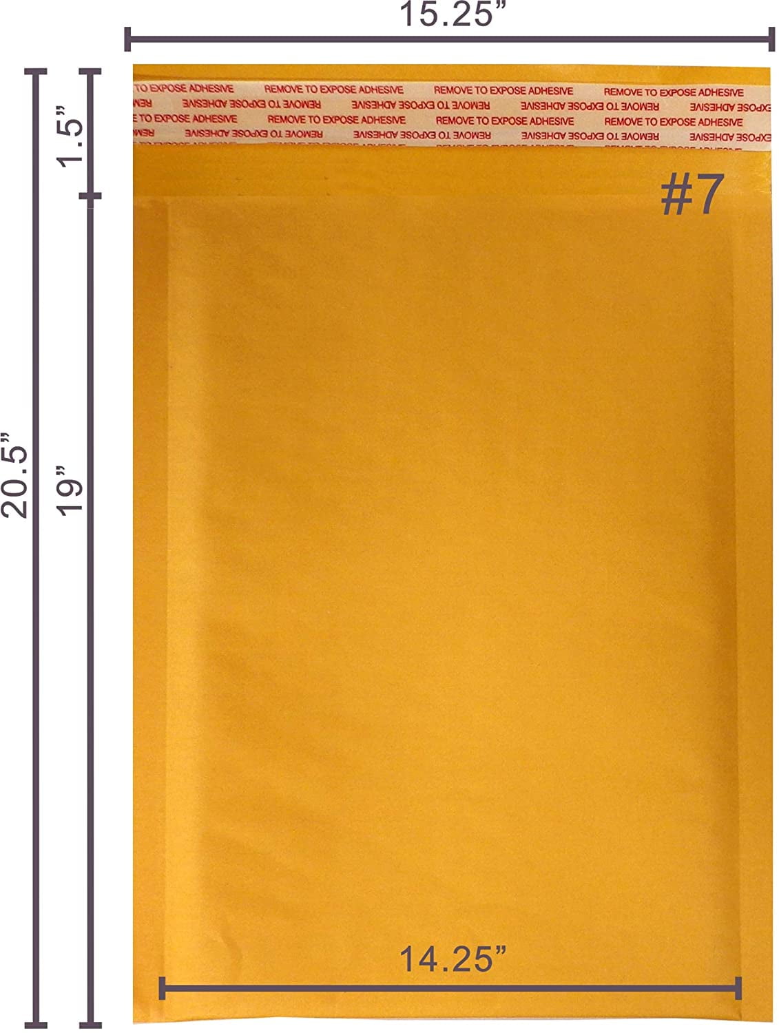 Yens Kraft Bubble Mailers, Protective Shipping Envelopes for Packaging (Yellow, 14.25 in. x 19 in., 5-Count) 4tes1