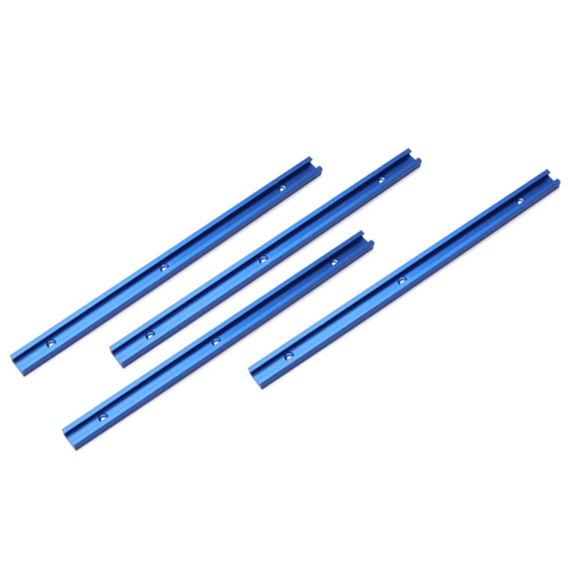 Woodworking T-Track Kit Aluminum Miter Slot Track for Router Table and Workbench (Blue, 19 in) 2ox2n