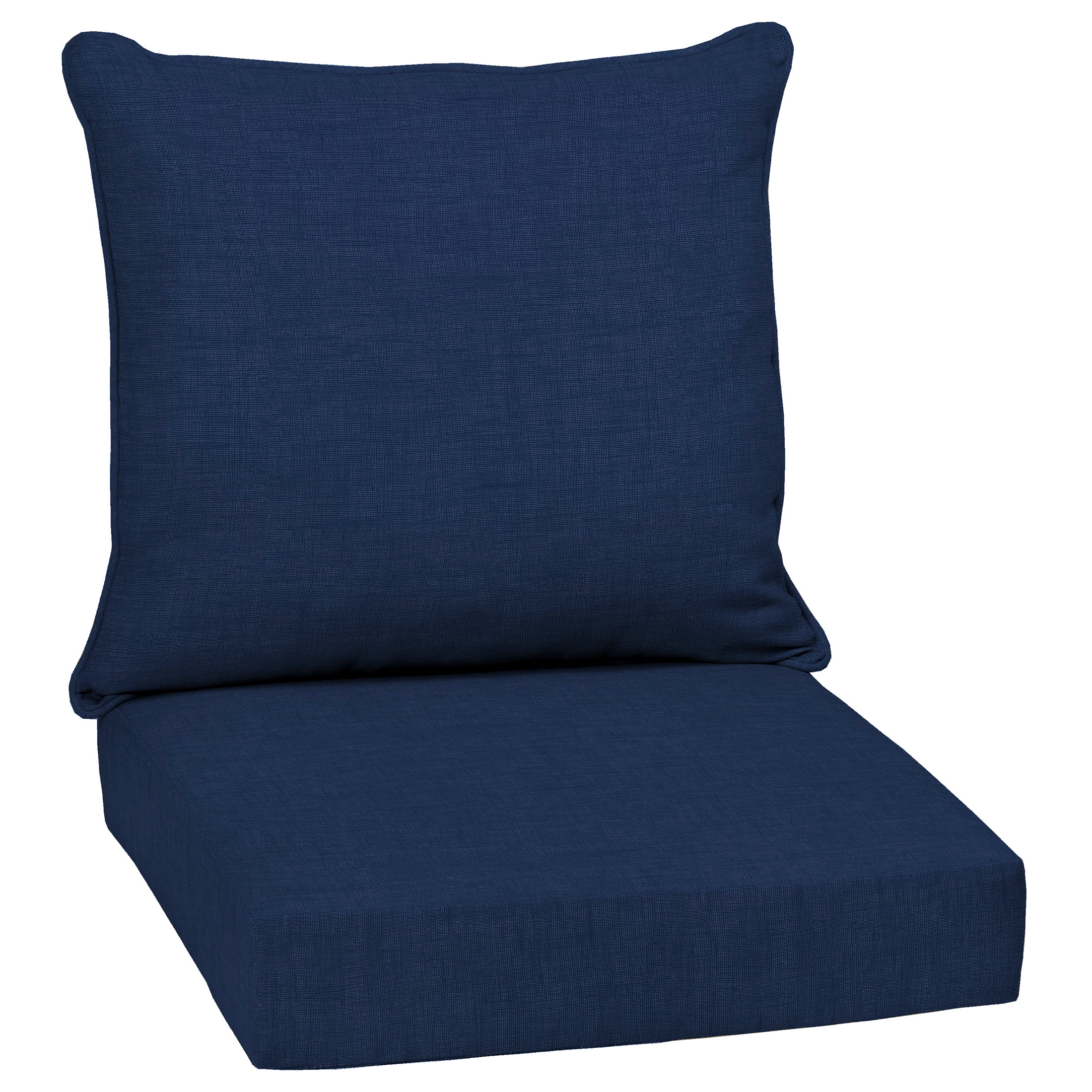 Arden Selections Outdoor Deep Seat Cushion Set, Weather-Resistant Patio Chair Replacement Cushions (Sapphire Blue, 24 in x 24 in) cwm72