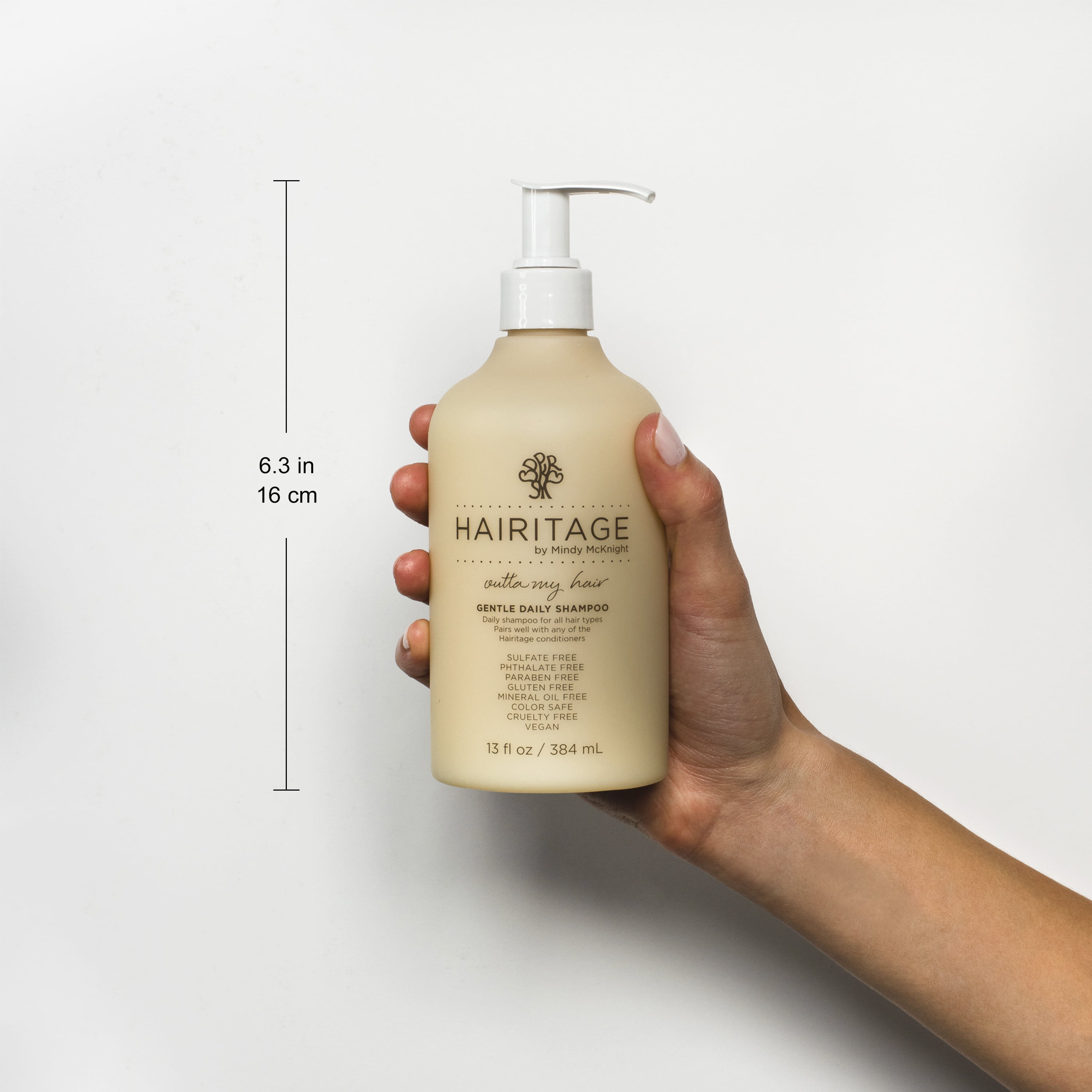 Hairitage Outta My Hair Gentle Daily Moisturizing Shampoo with Jojoba Oil & Aloe Vera (13 fl oz) inb7n
