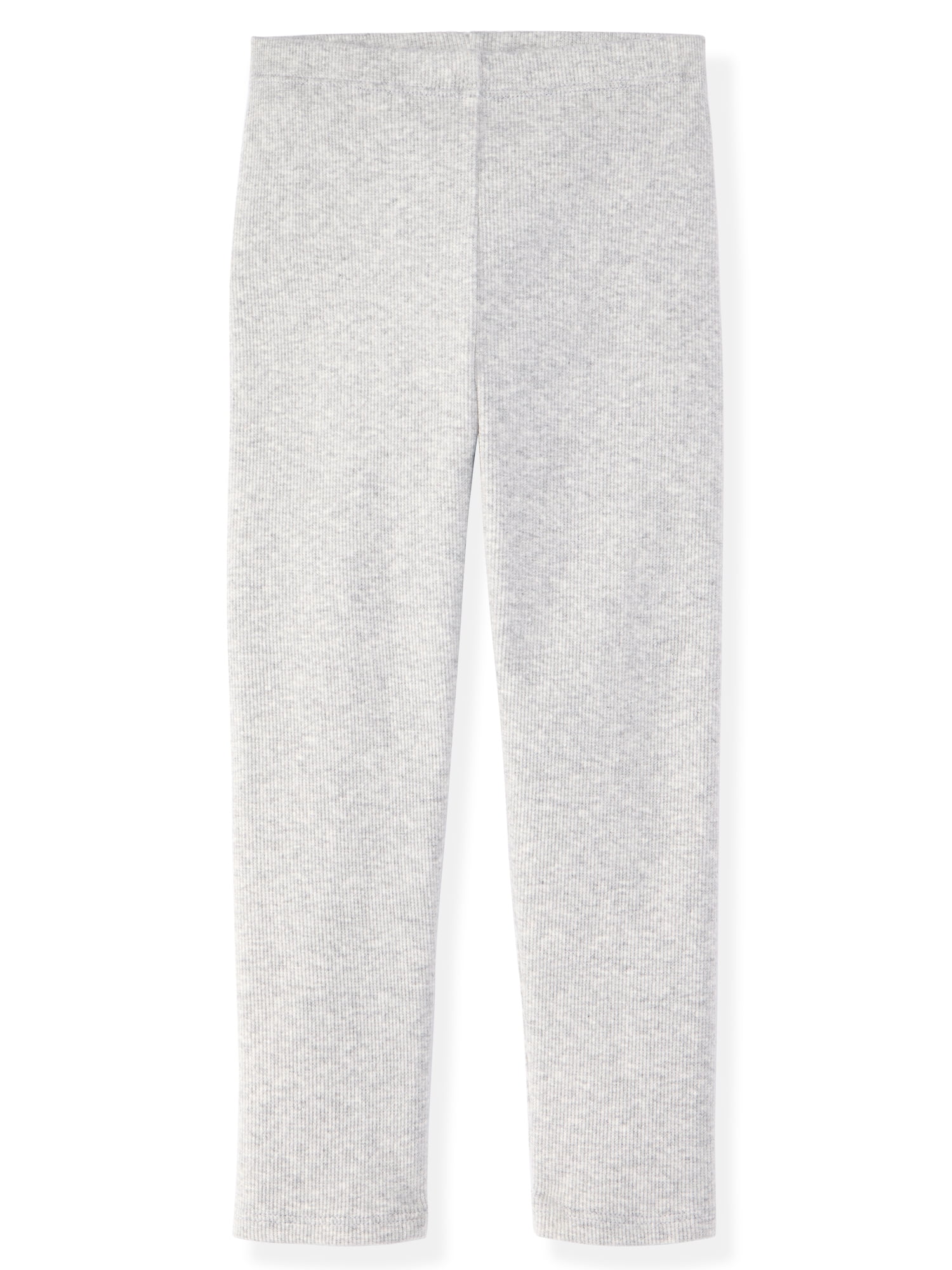 Garanimals Baby and Toddler Girl Cotton Ribbed Pull-on Leggings (Grey, 0M-6T) csm8x