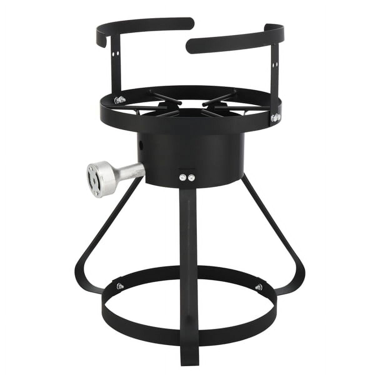 AMEEL Outdoor Gas Fryer Cooking Station with 30qt and 10qt Pots (Black, 13 in x 32 in) o1q1e