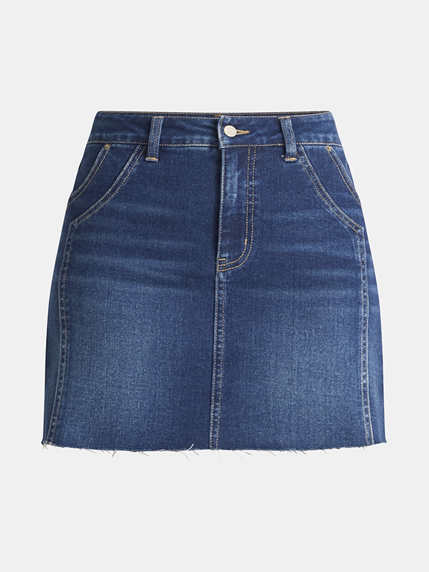 Time and Tru Women's Denim Mini Skirt (Grey, Size 0-20) xaxgm