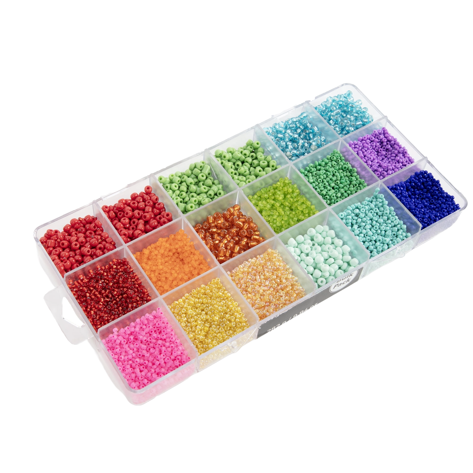 Cousin DIY Rainbow Glass Seed Beads for Jewelry Making and Crafting (Multi-color, 9.9 oz) e54te