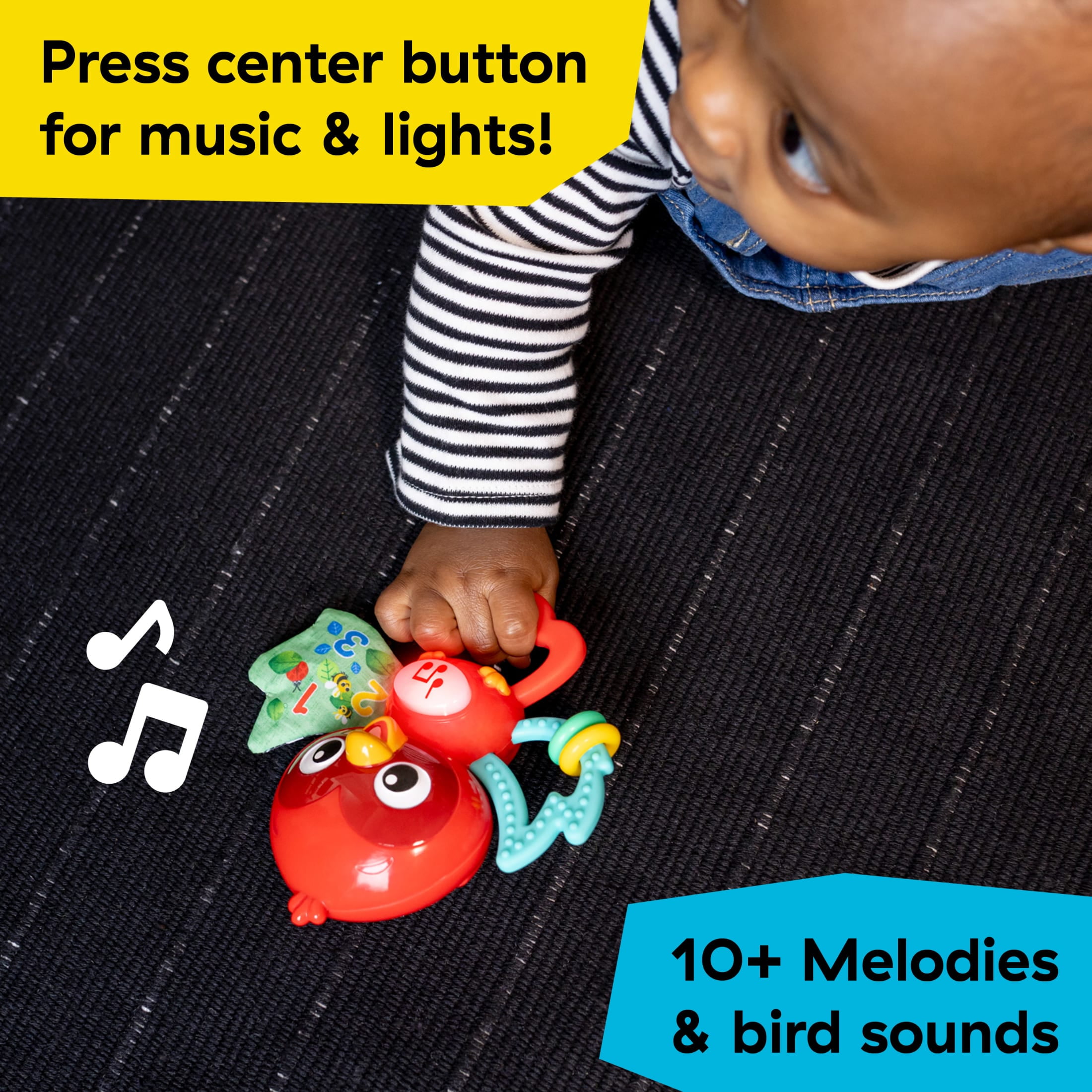 Baby Einstein Roxy’s Bright Flight Musical Toy, Multisensory Learning Activity (Red, 5.18 x 5.29 x 2.14 in) cyl9a