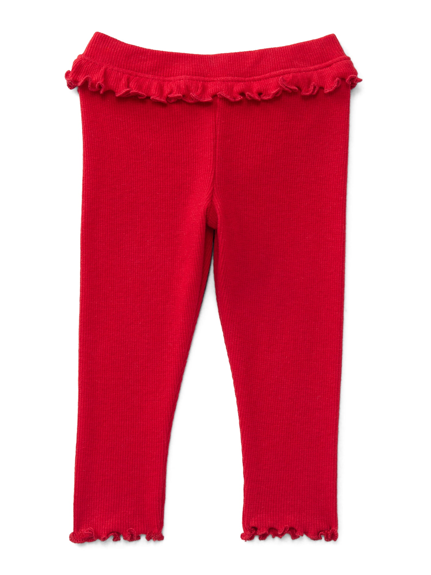 Garanimals Baby Girls Flutter Ribbed Leggings (Red, 0M-24M) 8fdd1