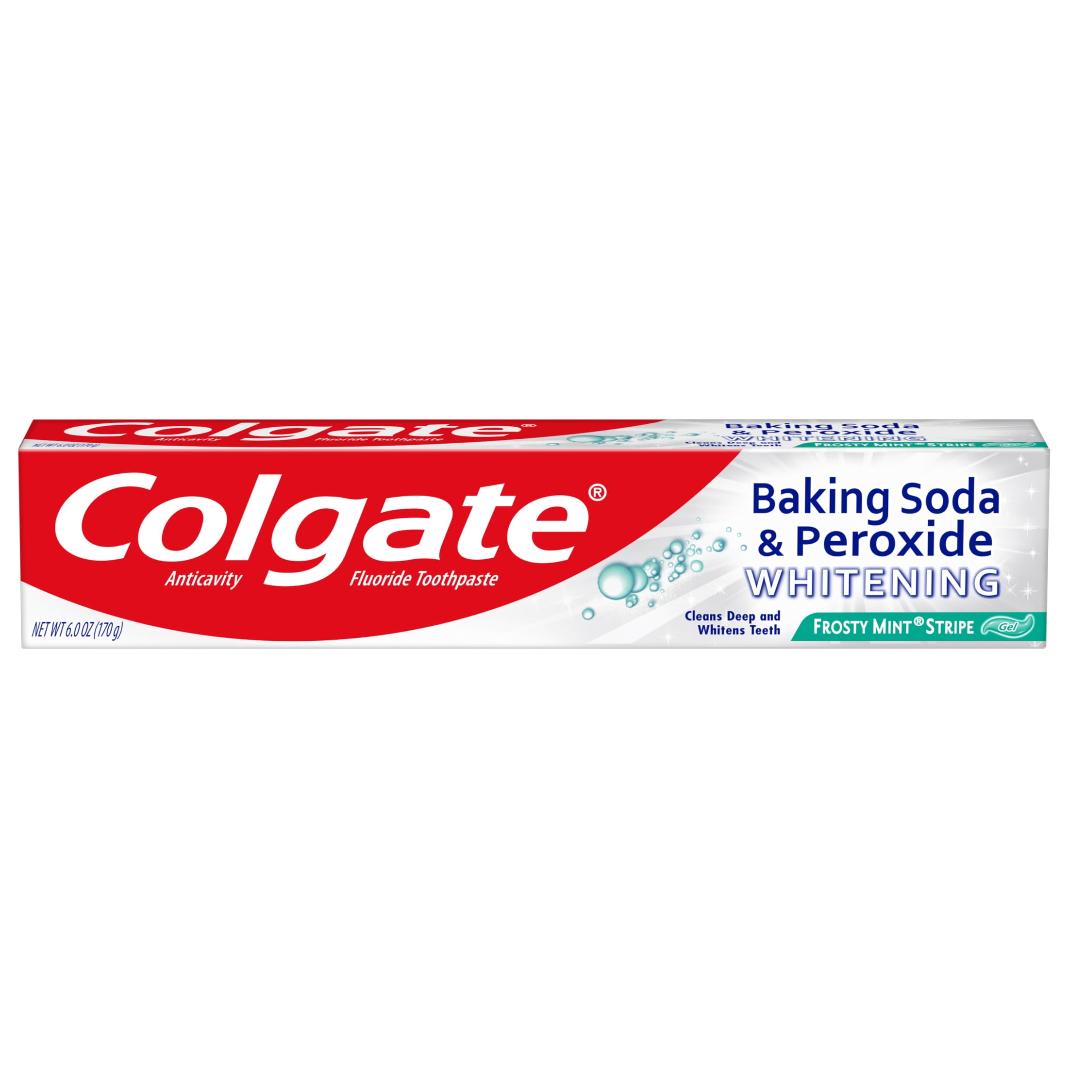 Colgate Baking Soda and Peroxide Whitening Toothpaste Gel, Frosty Mint Stripe (6 oz) e4jry