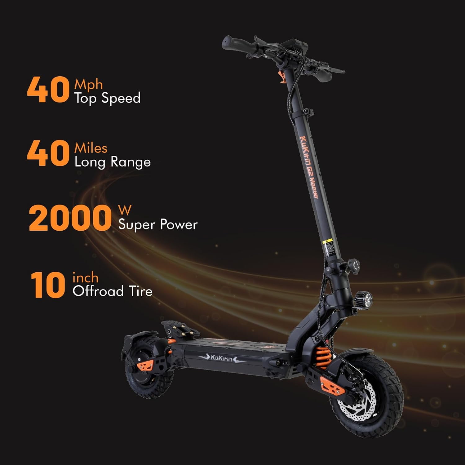 KUKIRIN G2Master Electric Scooter, Dual 1000W Motor, 37 MPH Max Speed, 43 Miles Range, Foldable Commuter E-Scooter (10 in Tires) z6t8z