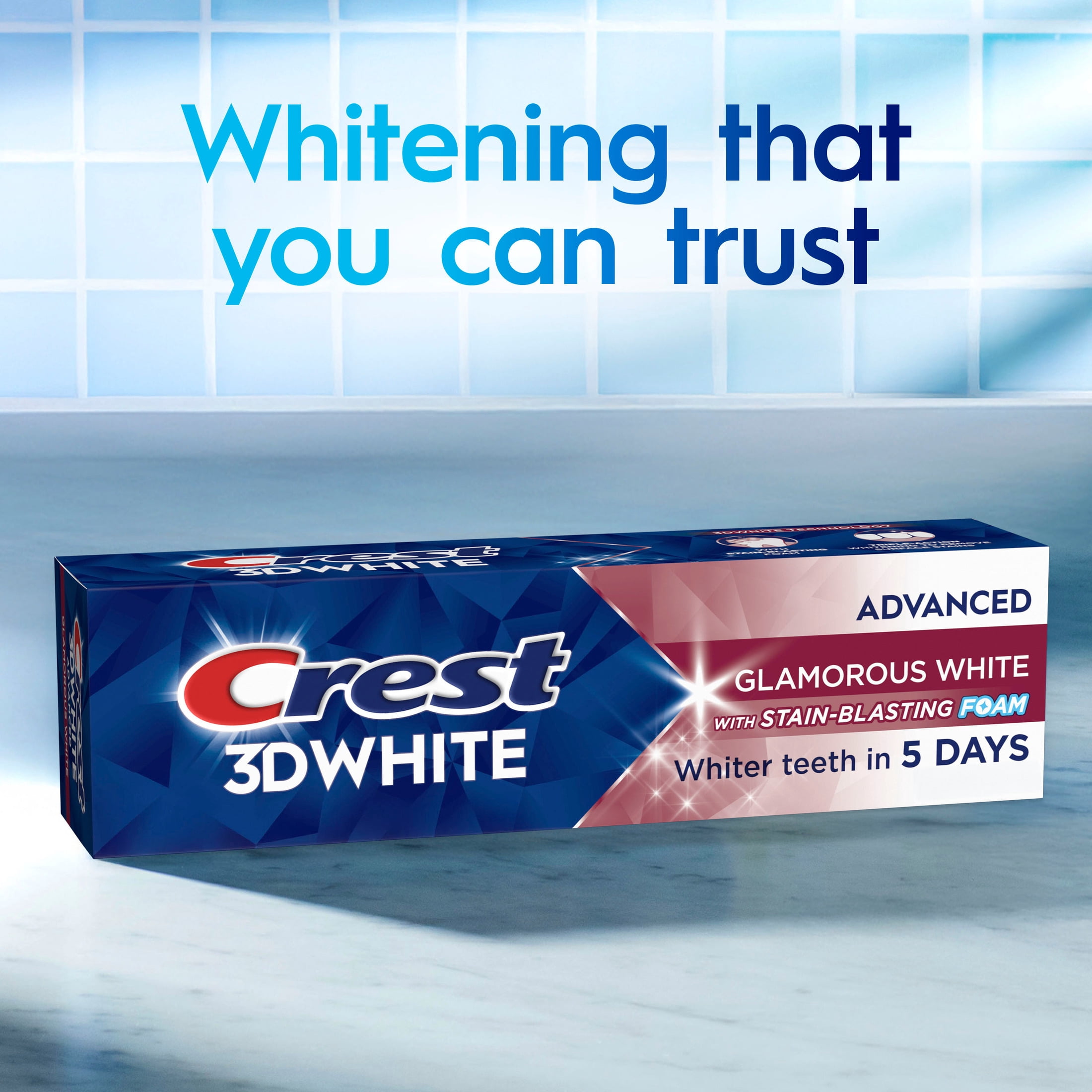Crest 3D White Advanced Glamorous White Whitening Toothpaste (White, 3.3 oz) l7uh2