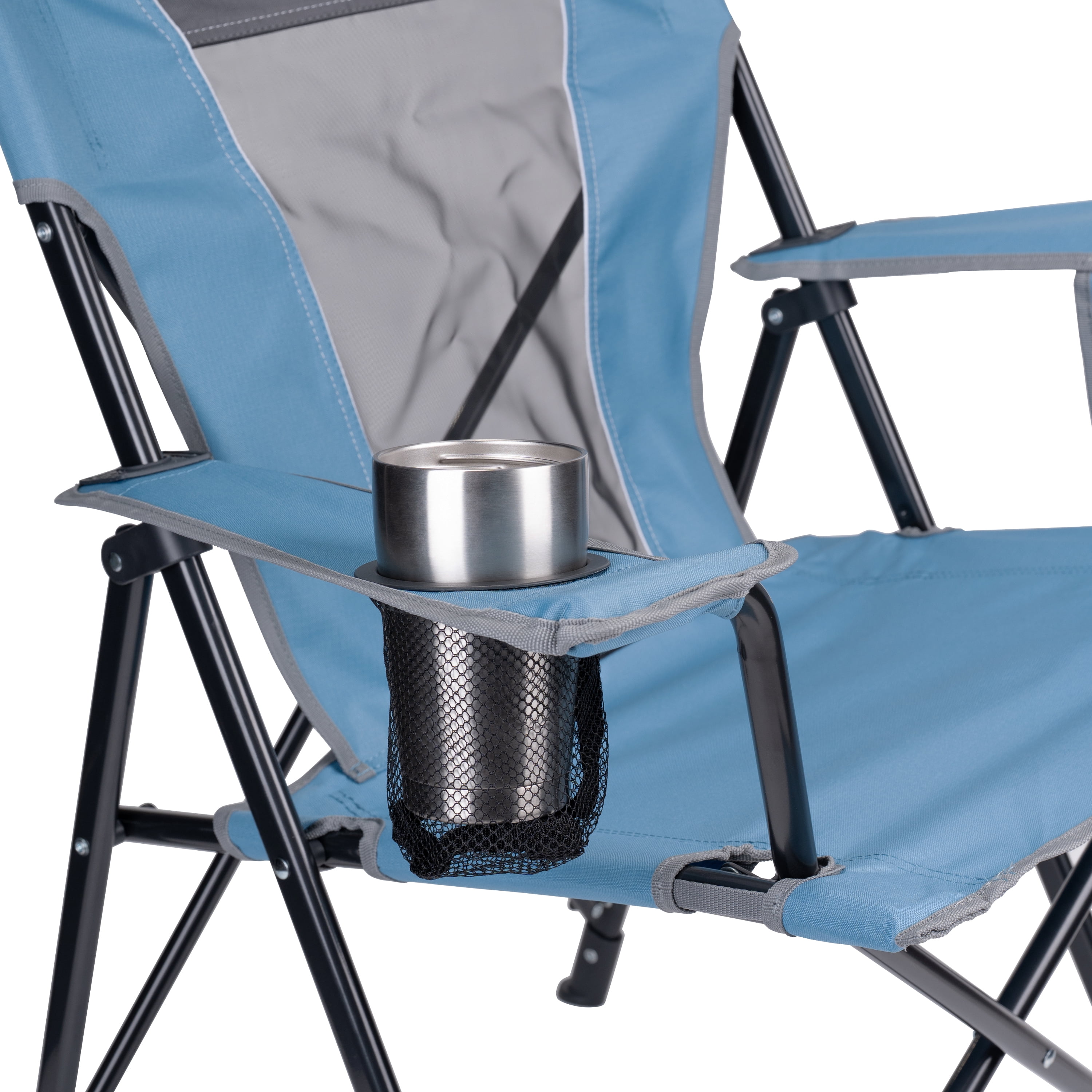 GCI Outdoor SunShade Comfort Pro Portable Folding Canopy Chair (Lichen Blue, 250 lb Capacity) 9klum