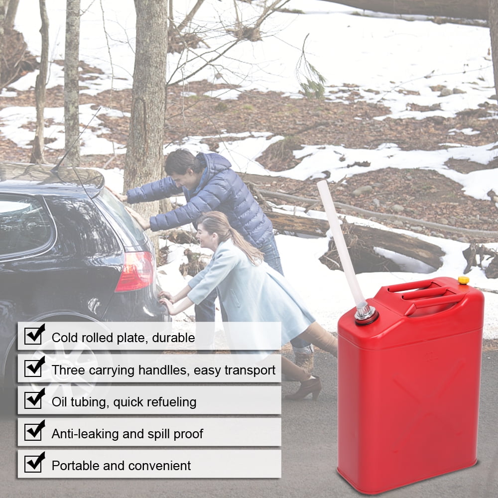 Zimtown Portable Fuel Storage Container with Spout (Red, 5 gal) 3coah