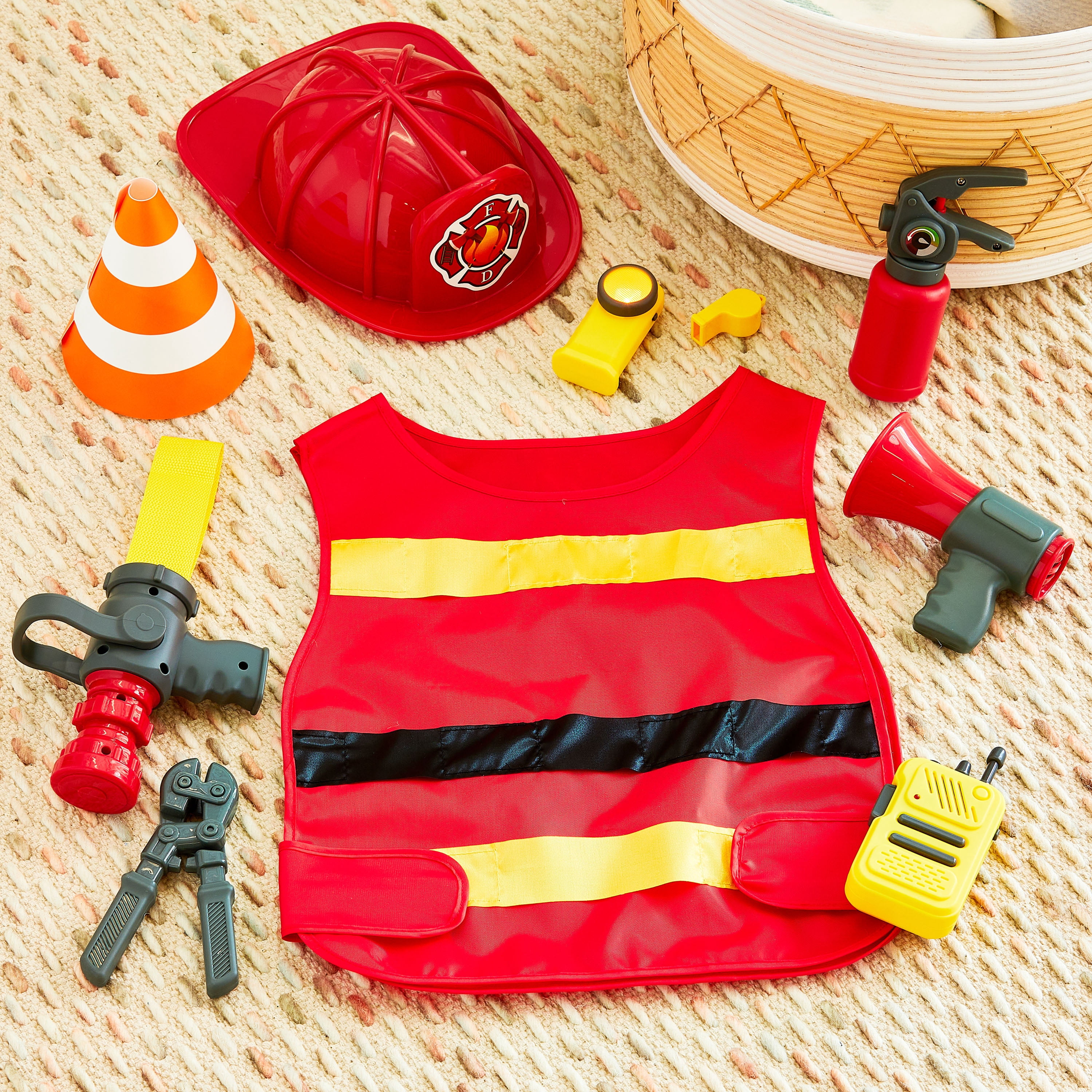 Kid Connection Firefighter Role Play Set with Realistic Accessories (Red, 10 Pieces) fdon0 - Image 5