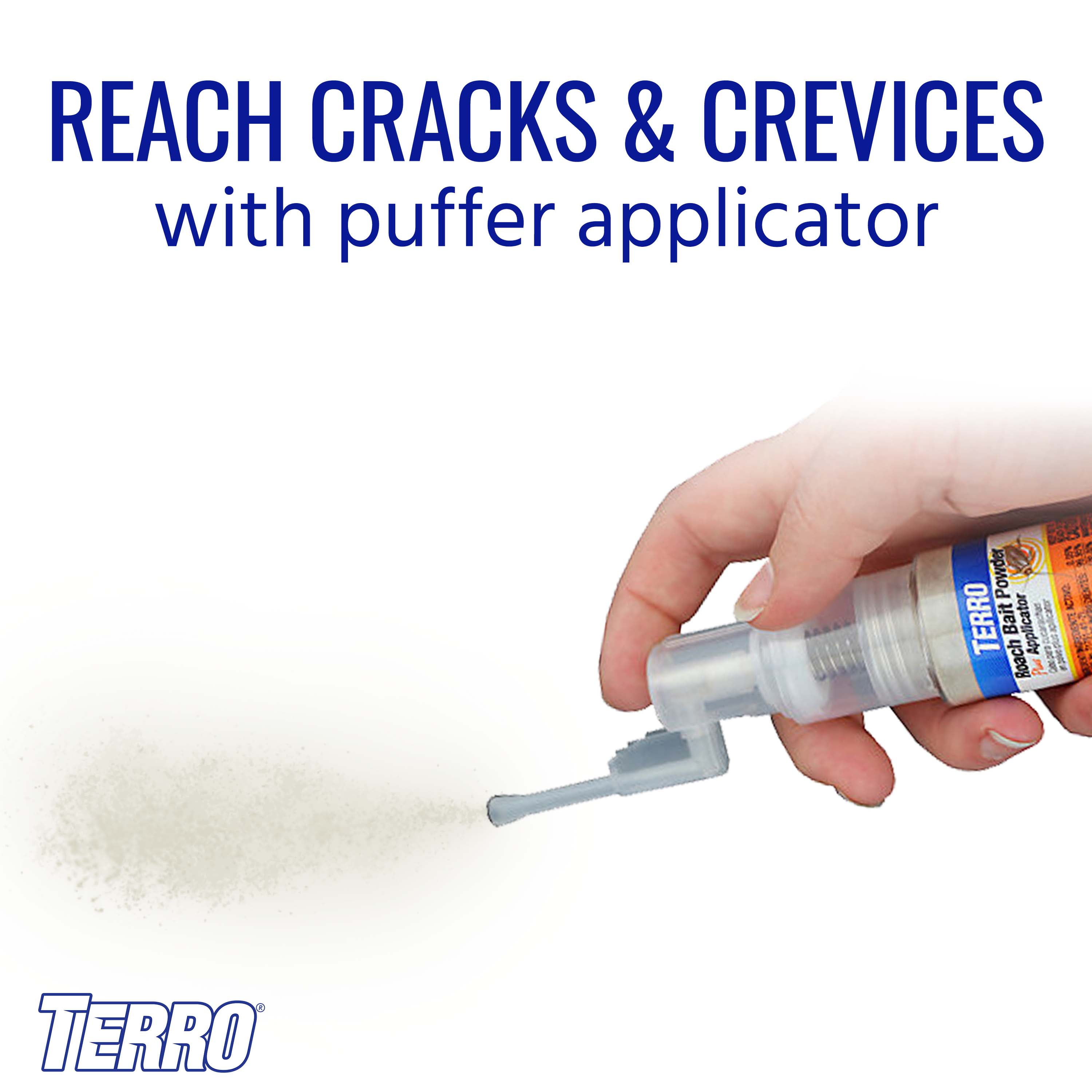 TERRO Roach Bait Powder with Precision Applicator (Indoor and Outdoor Use, 150 Placements) qcpnr