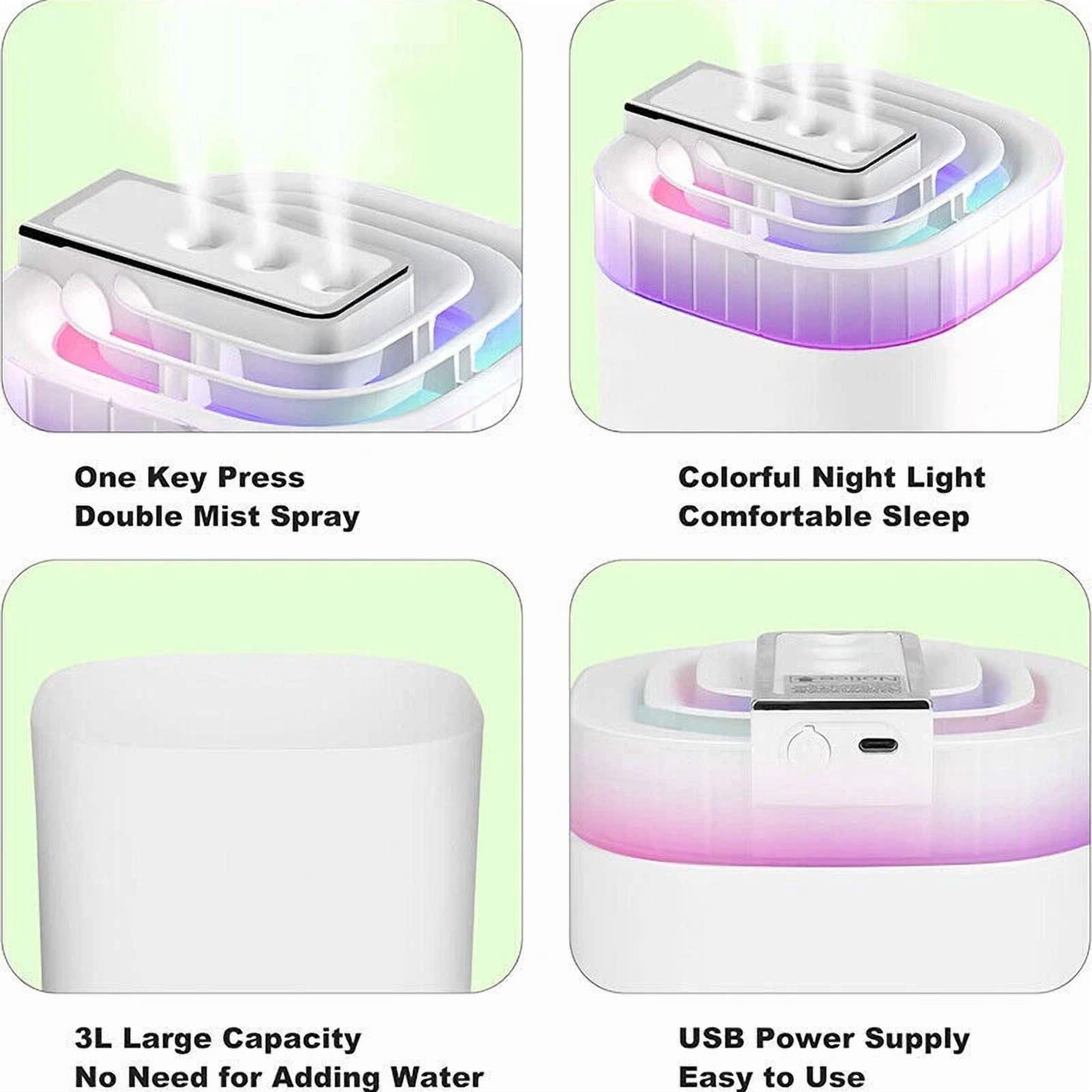 VAULT Cool Mist Air Humidifier for Bedroom and Office (White, 101.44 fl oz) 54n3b